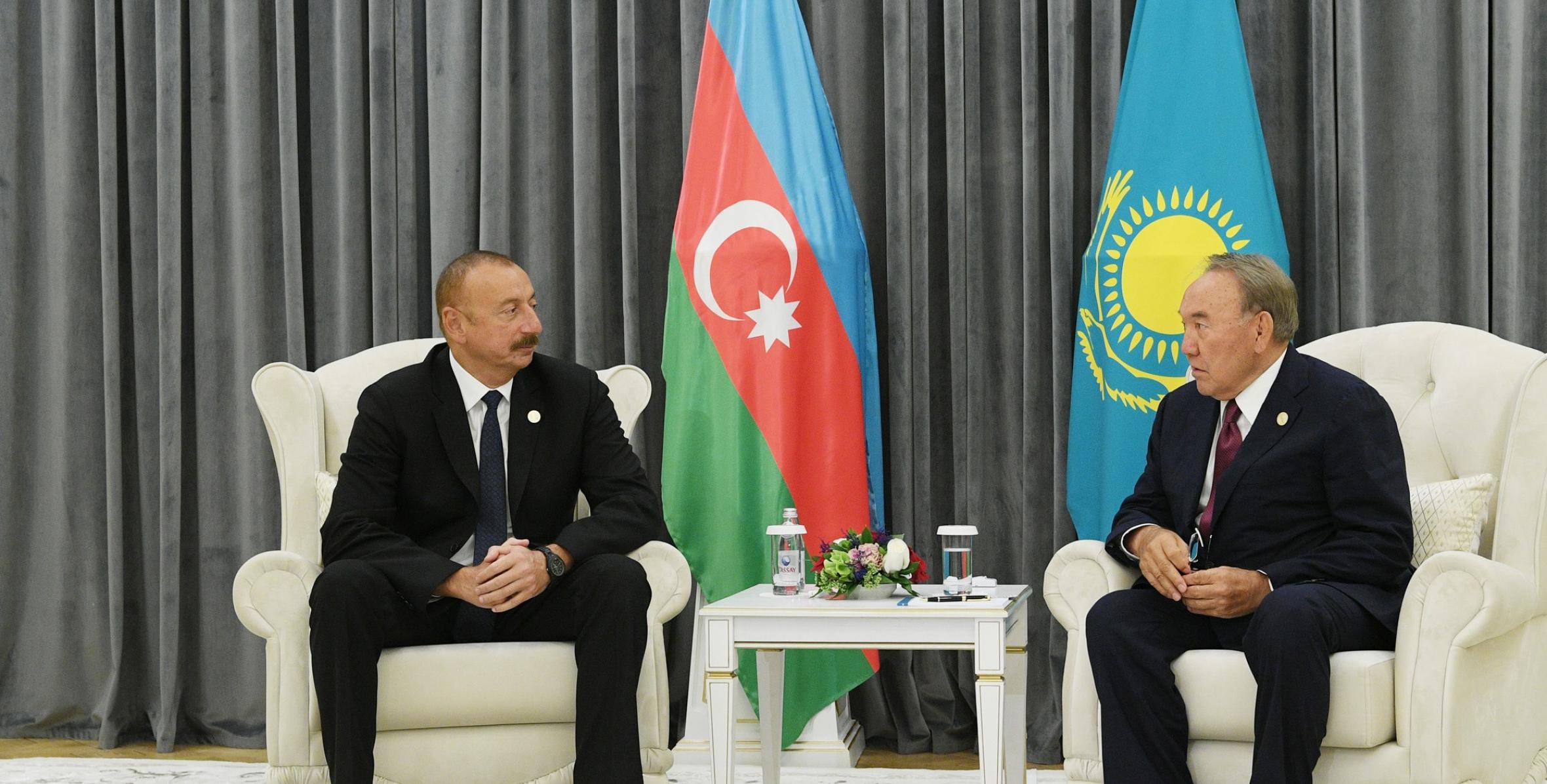 Состоялась встреча Ильхама Алиева и Президента Казахстана Нурсултана Назарбаева