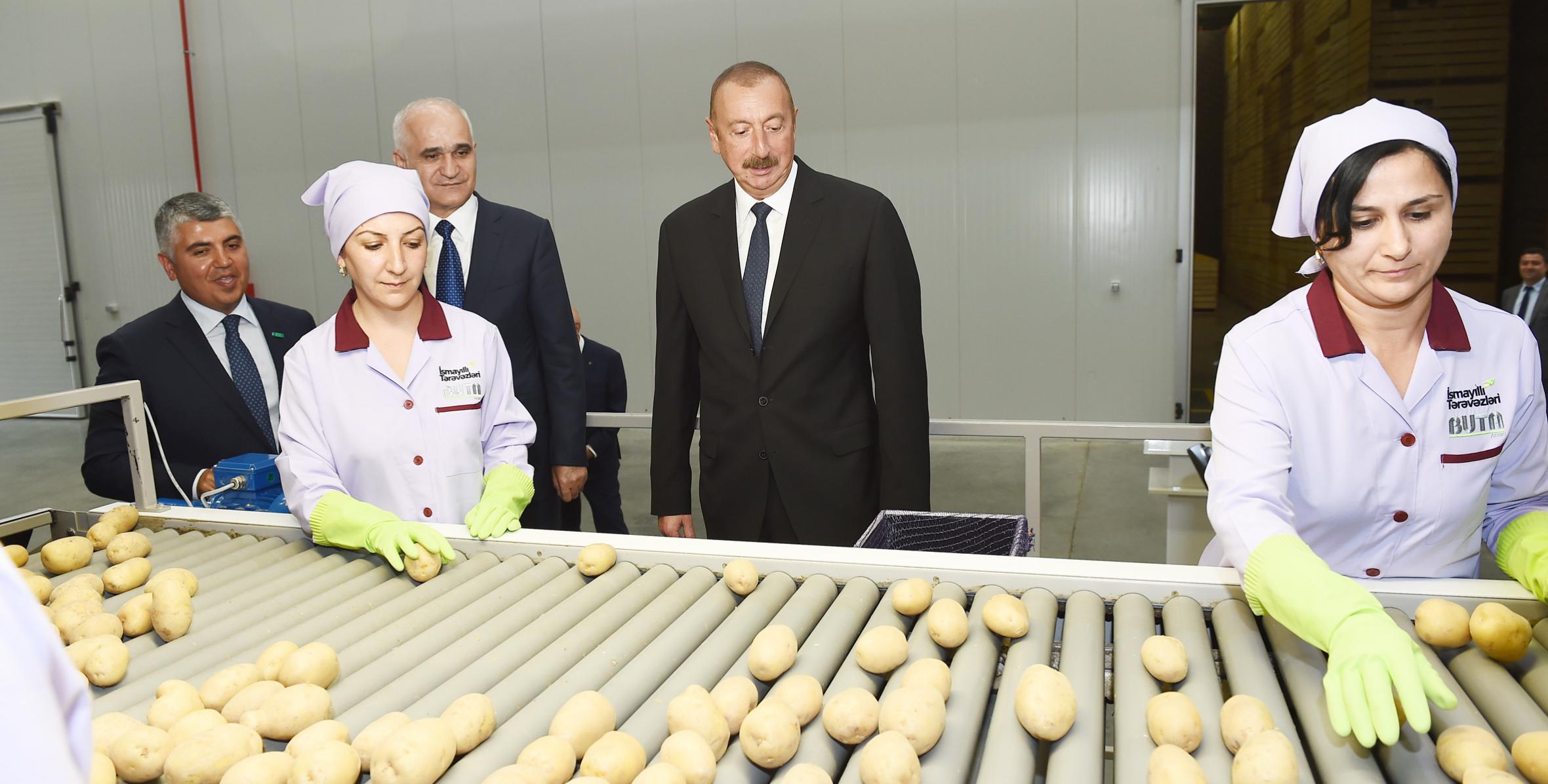 Ilham Aliyev attended inauguration of agropark built by “Buta Group” LLC in Ismayilli