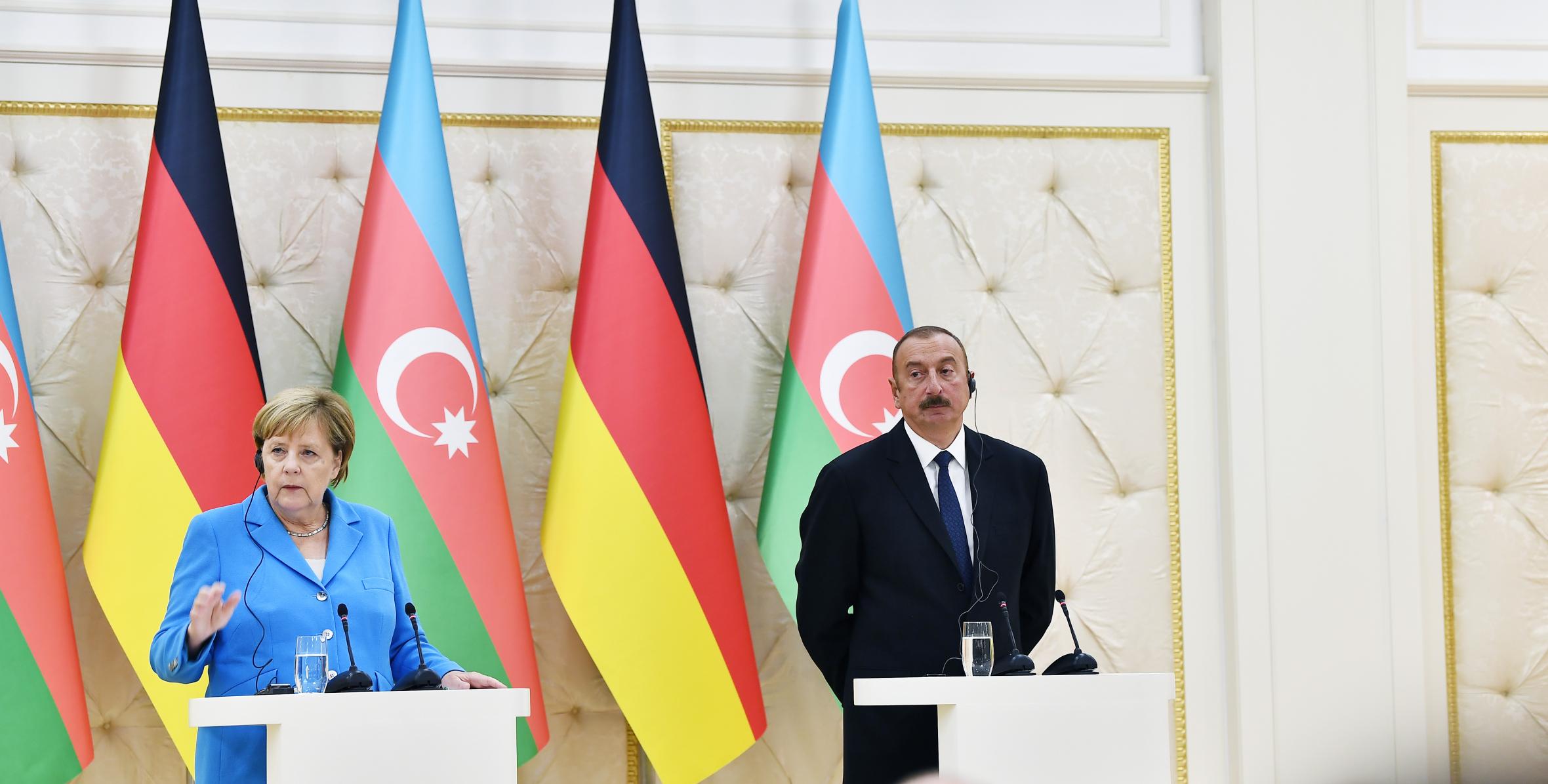 Azerbaijani President, German Federal Chancellor held joint press conference