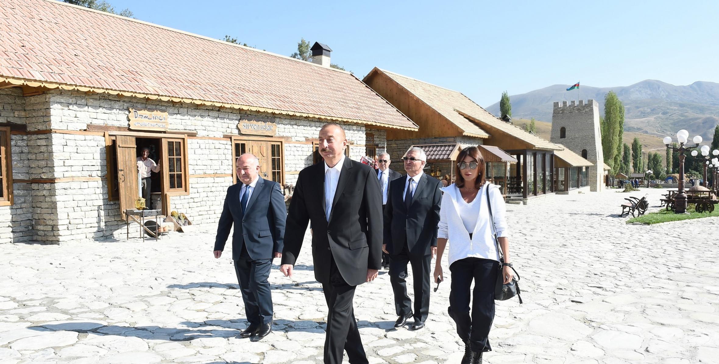 Ильхам Алиев принял участие в открытии Археологического музея Демирчи, построенного в Шамахинском районе по инициативе Фонда Гейдара Алиева