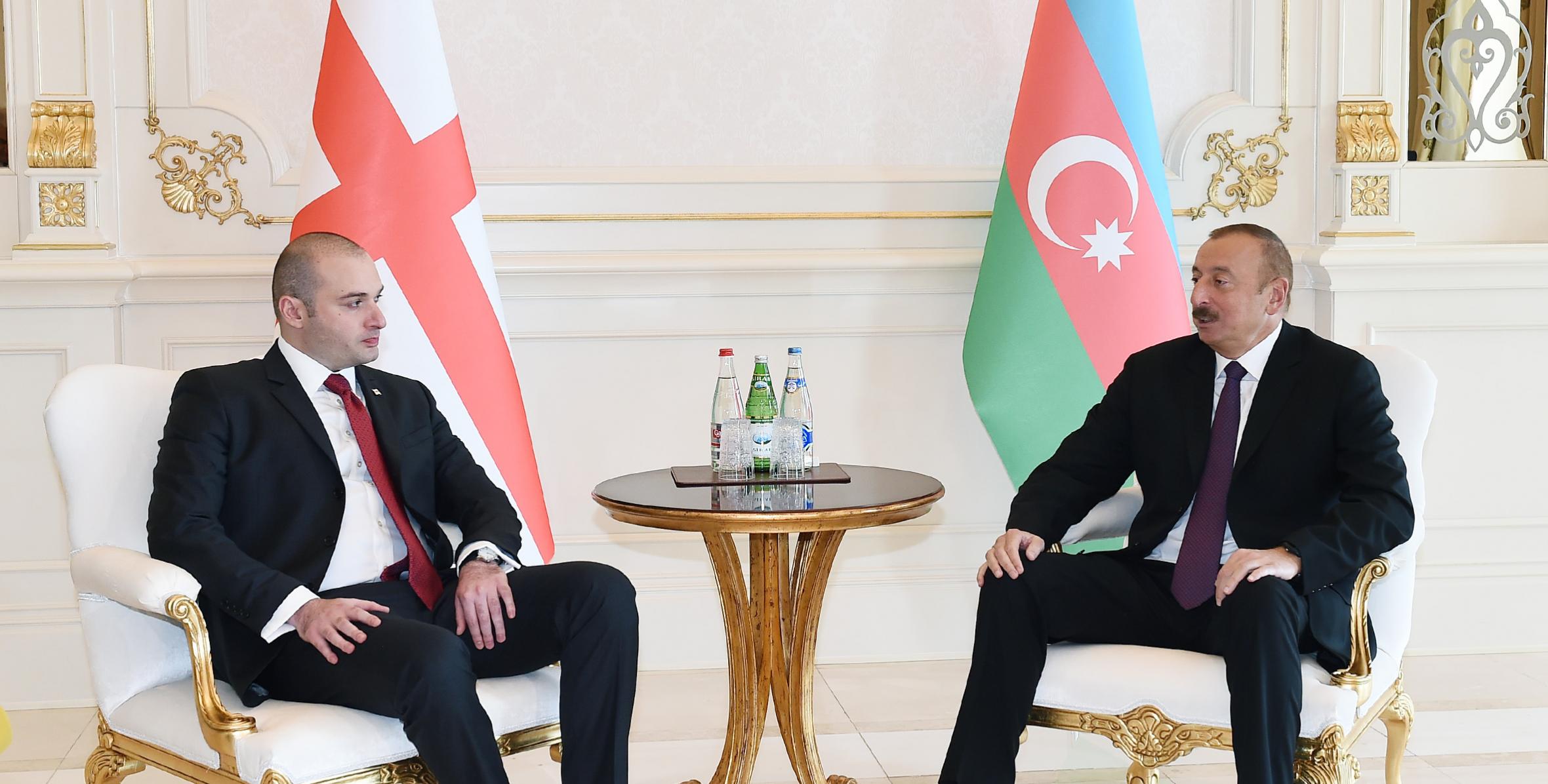Состоялась встреча Ильхама Алиева с премьер-министром Грузии Мамукой Бахтадзе