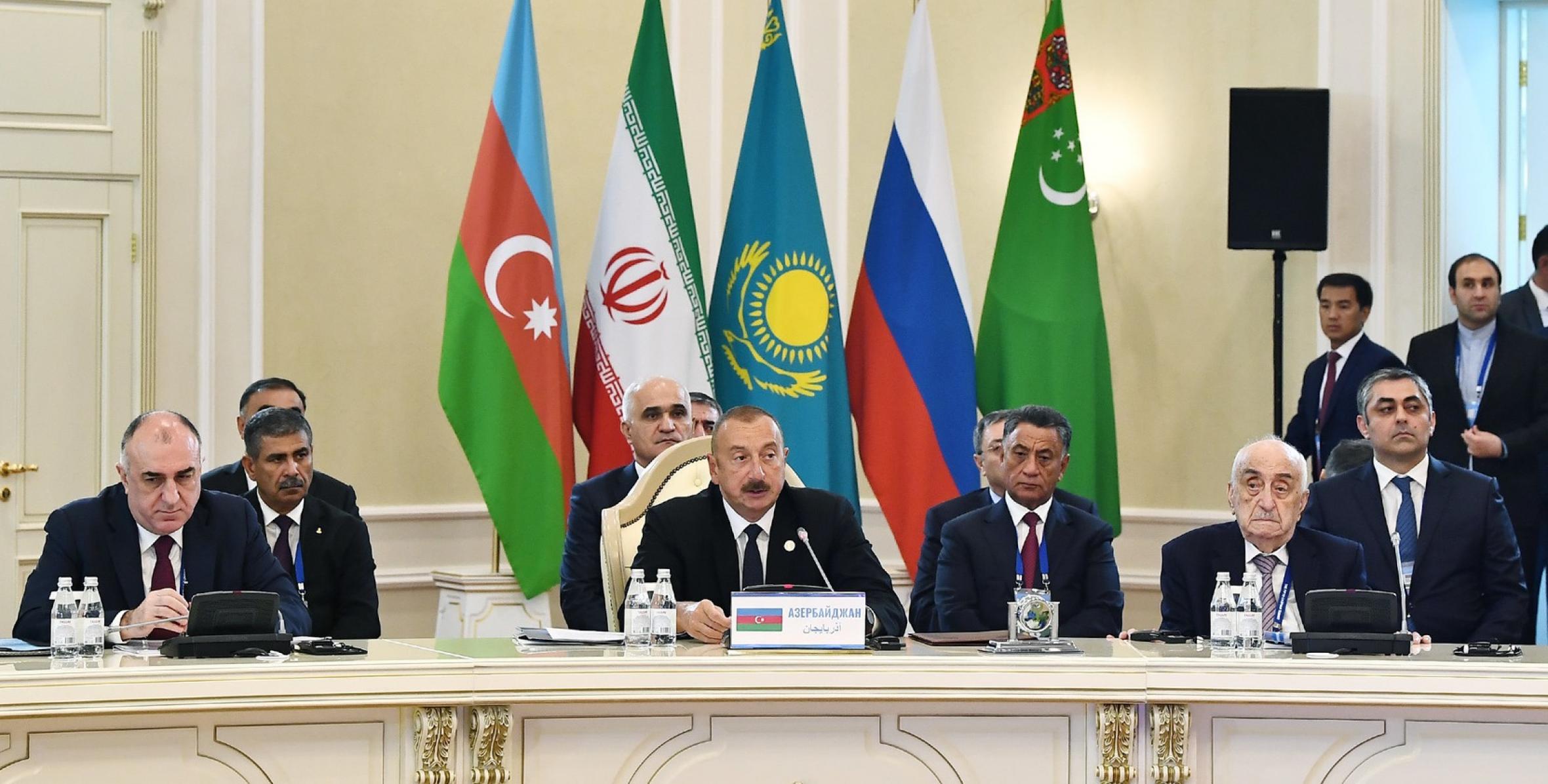 Speech by Ilham Aliyev at the 5th Summit of Heads of State of Caspian littoral states