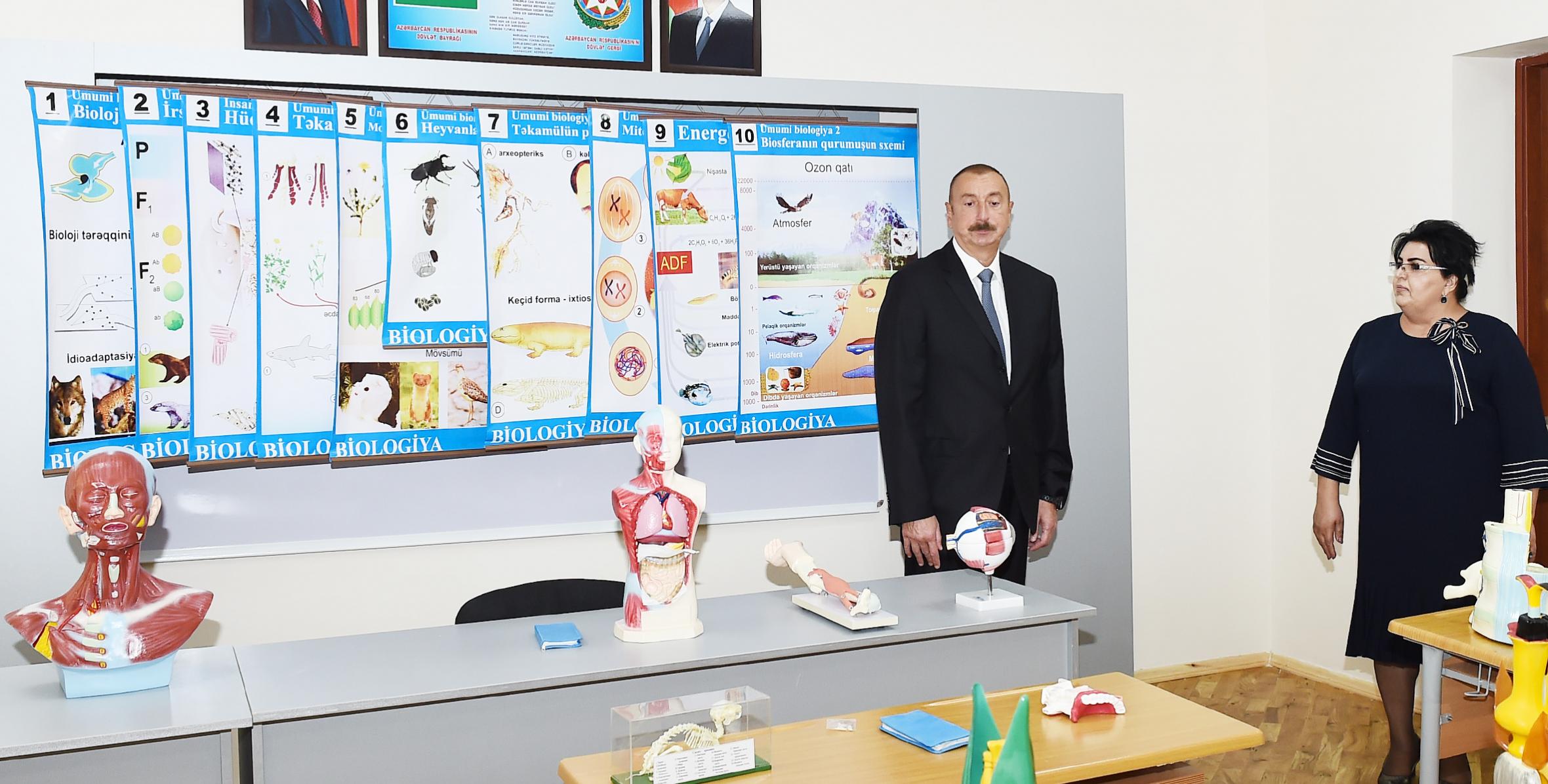 Ilham Aliyev viewed newly-reconstructed school No 187 in Mashtagha settlement