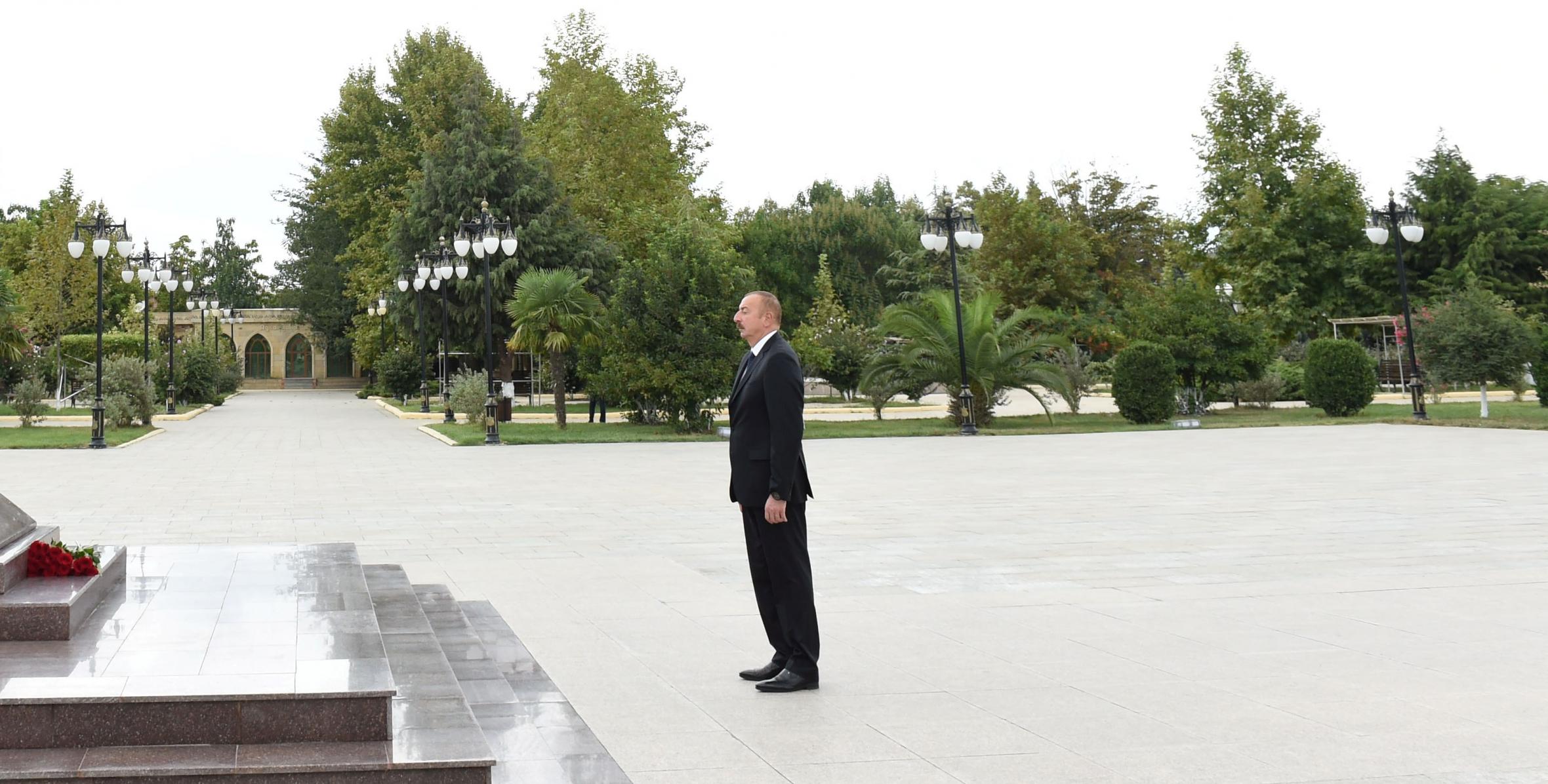Ilham Aliyev arrived in Masalli district for visit