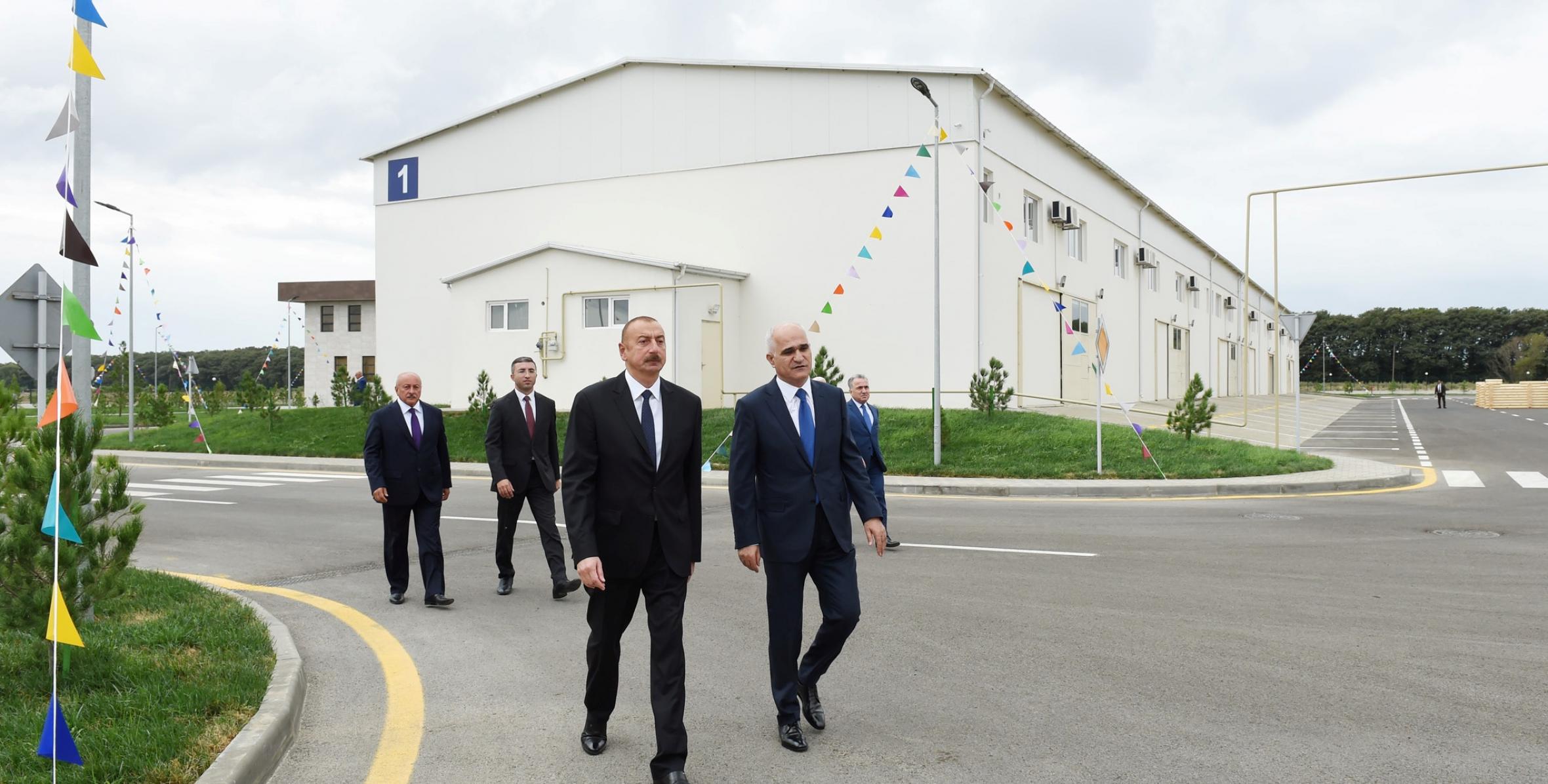 Ильхам Алиев принял участие в открытии Масаллинского промышленного квартала