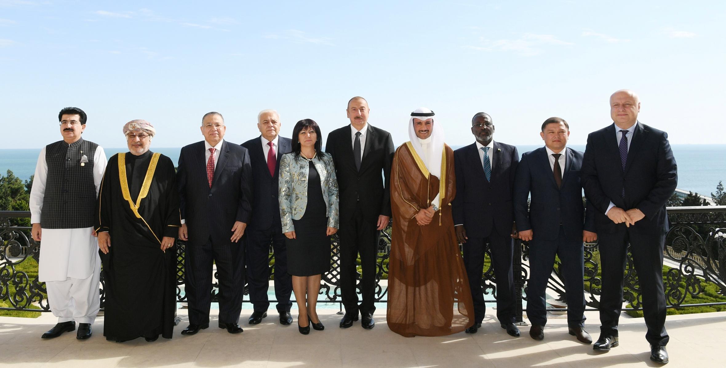 Ilham Aliyev received heads of parliaments of a number of countries