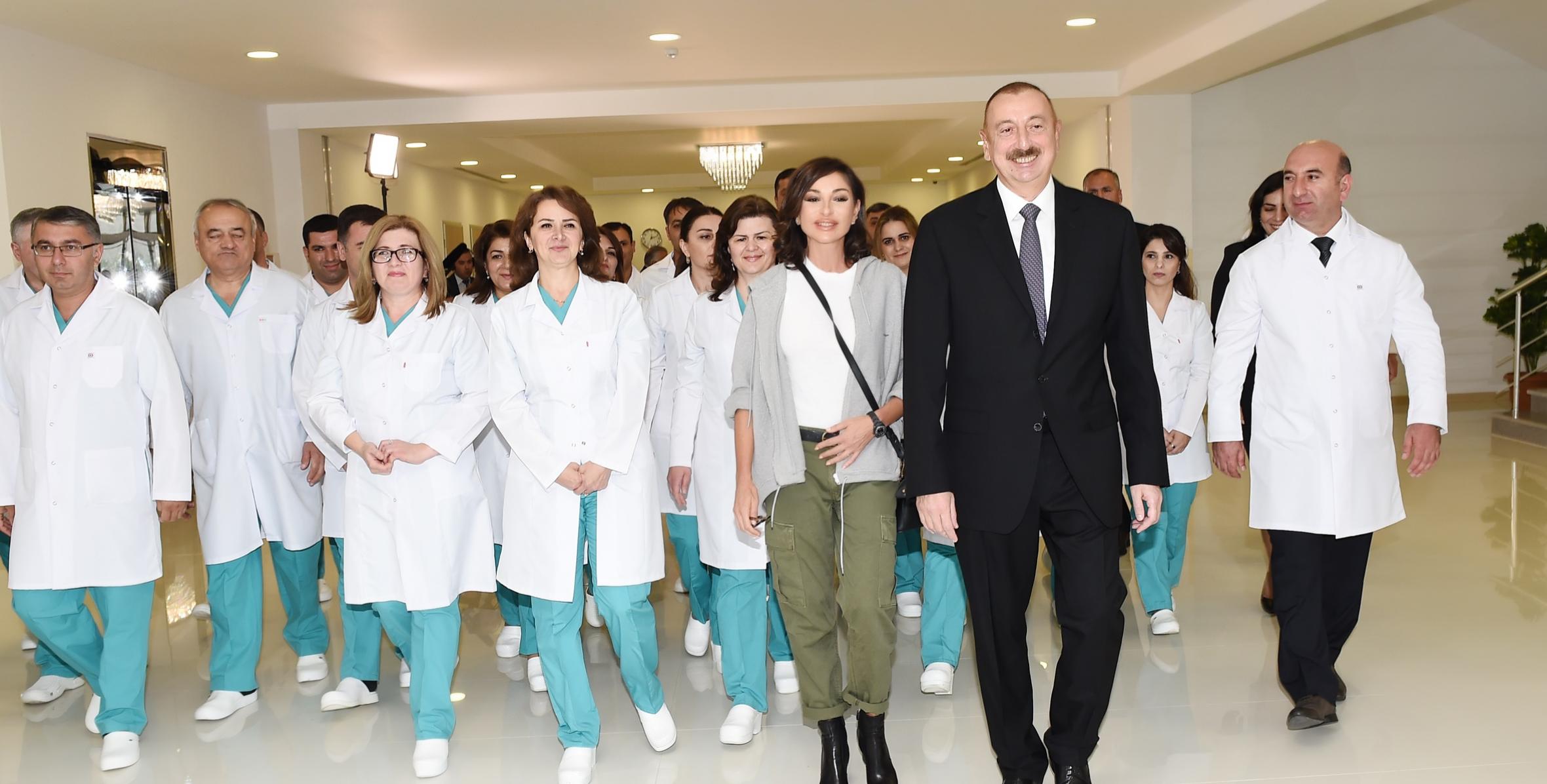 Ильхам Алиев принял участие в открытии Губинской районной центральной больницы
