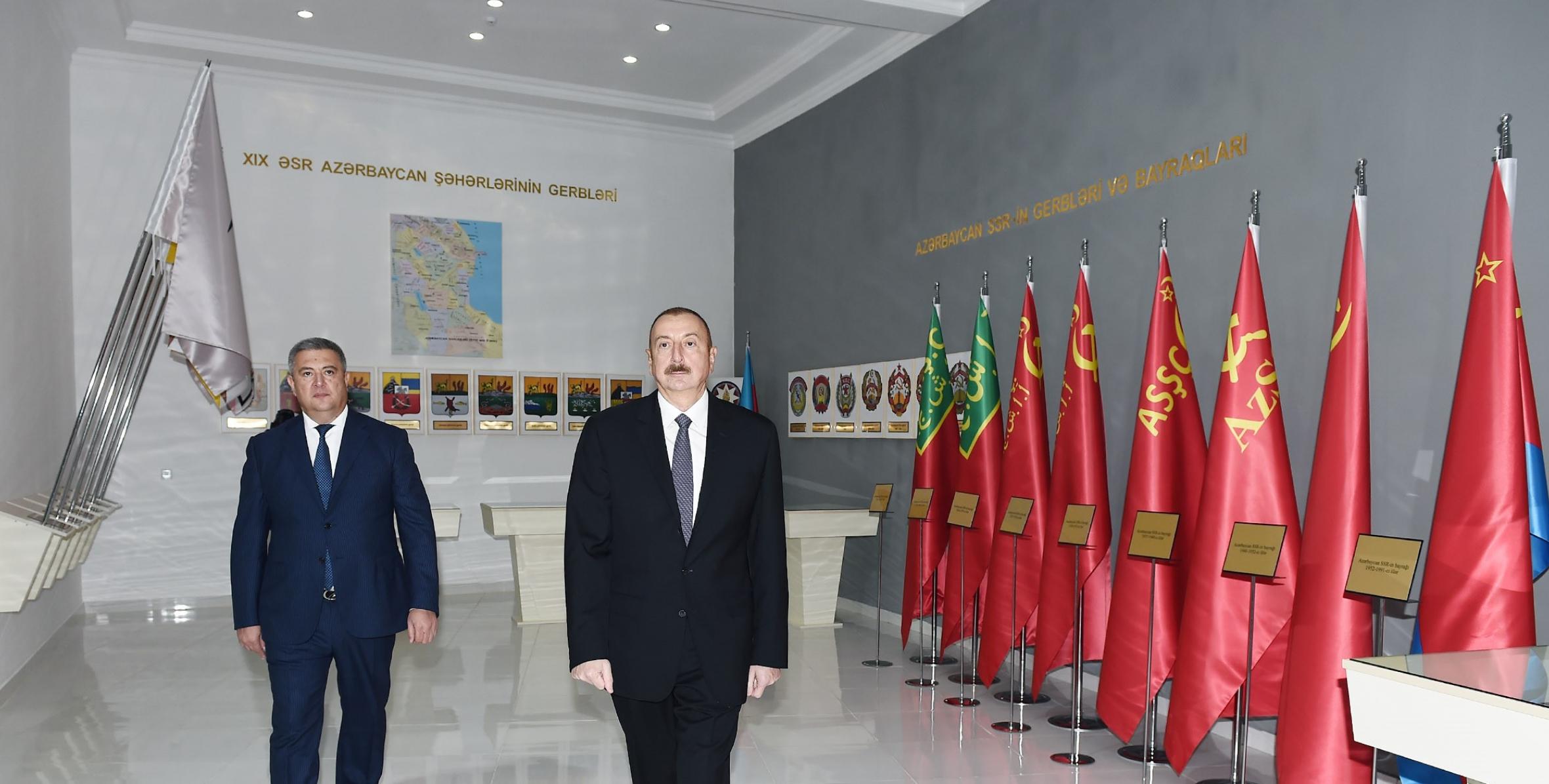 Ильхам Алиев принял участие в открытии Музея флага в Лерике
