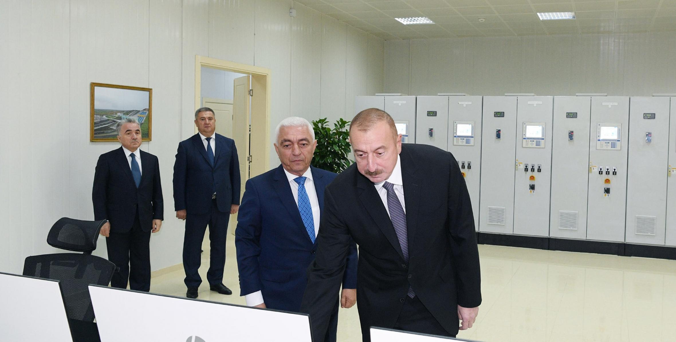 Ильхам Алиев принял участие в открытии электростанции в Лерикском районе