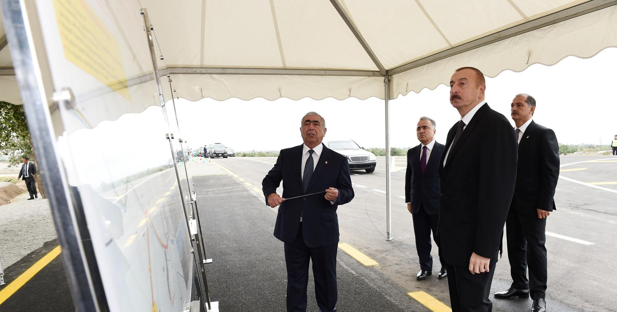 Ilham Aliyev inaugurated Imishli-Otuziki-Garagashli highway
