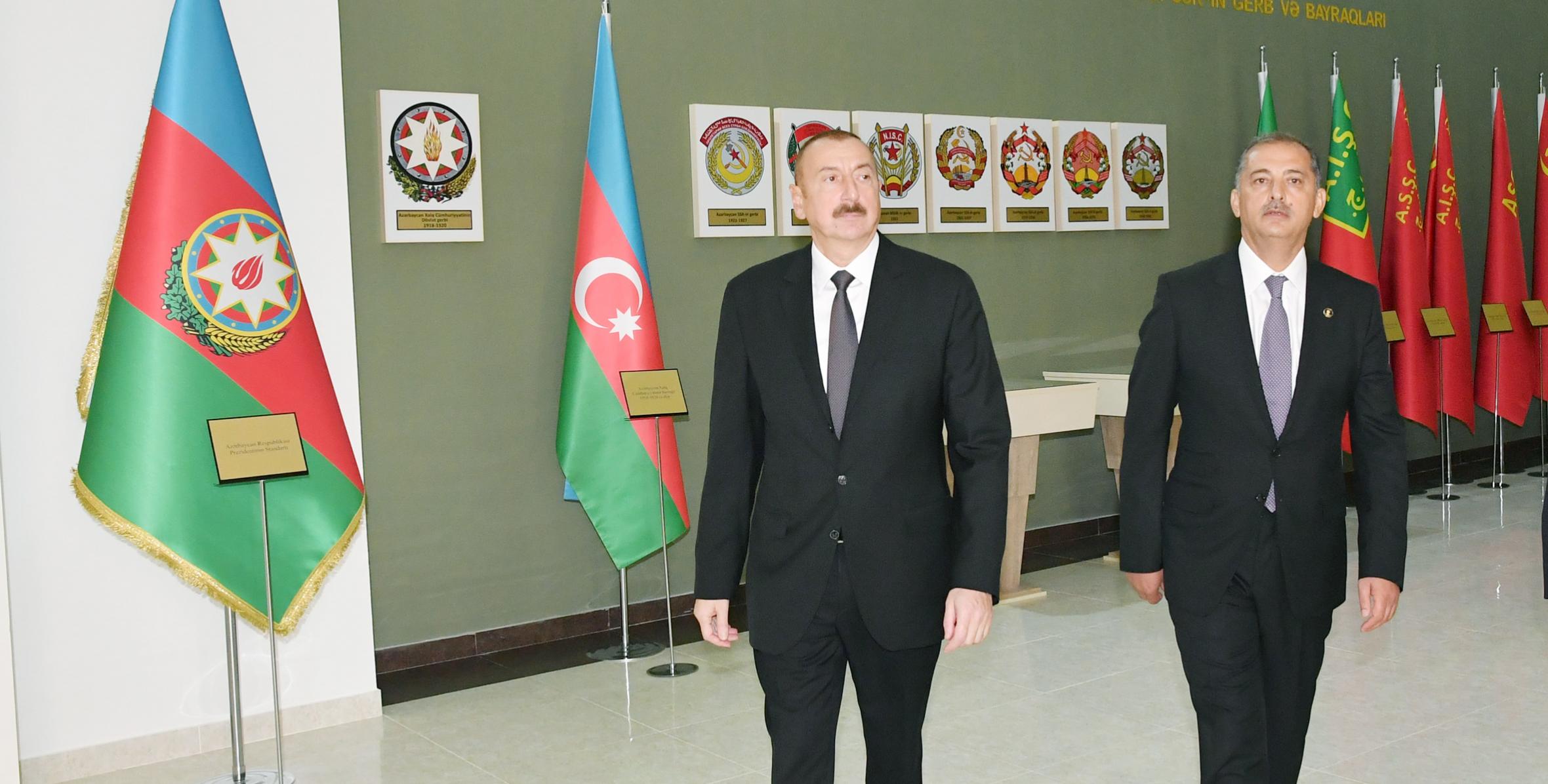 Ильхам Алиев принял участие в открытии Музея флага в Имишли