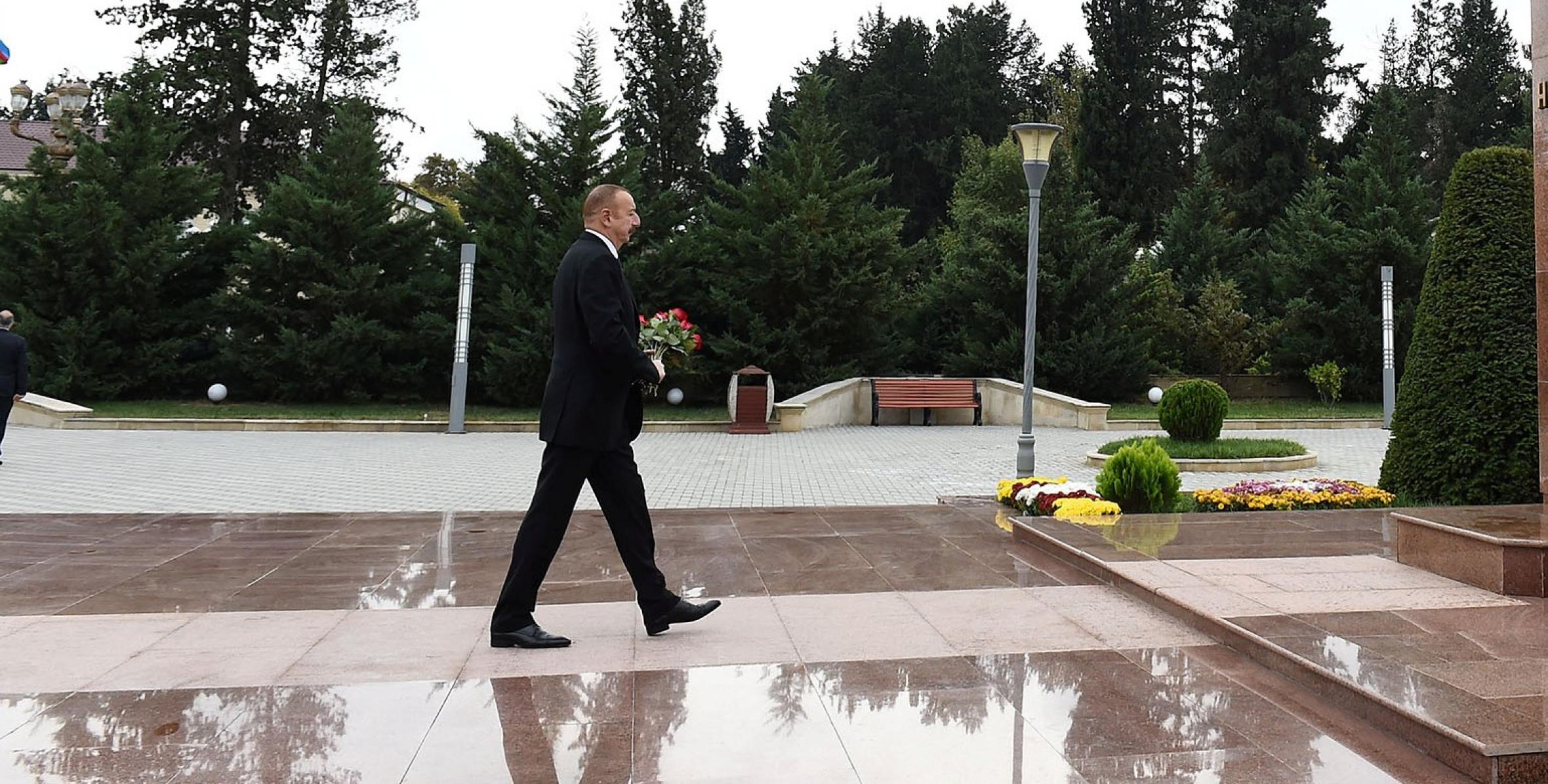 Ilham Aliyev arrived in Imishli district for visit