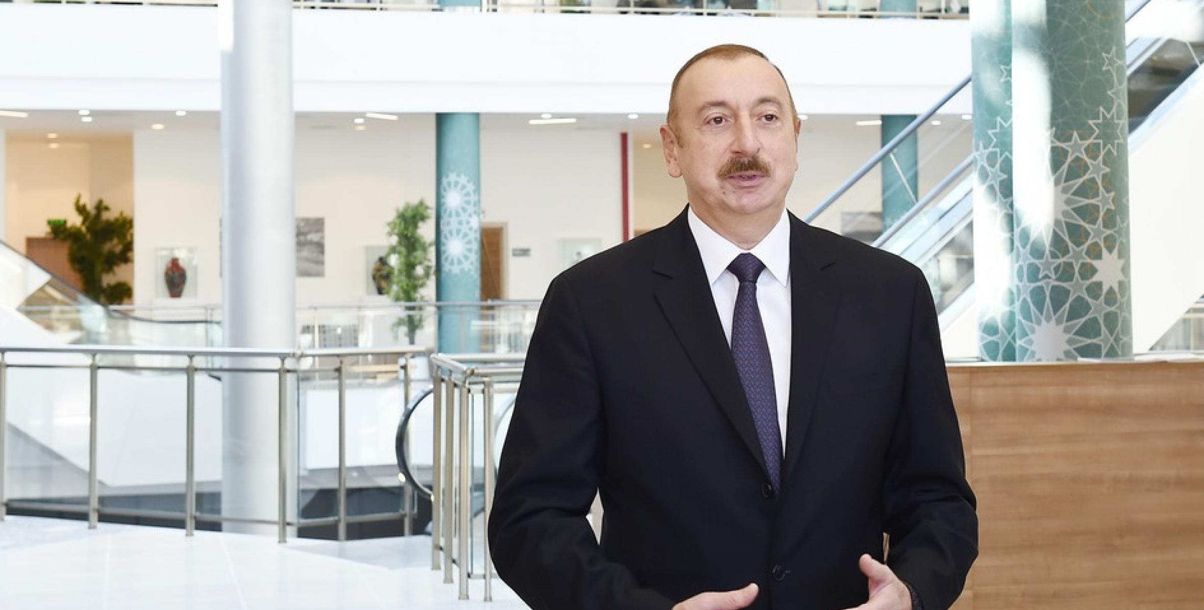Speech by Ilham Aliyev at the opening of Shaki “ASAN Hayat” complex
