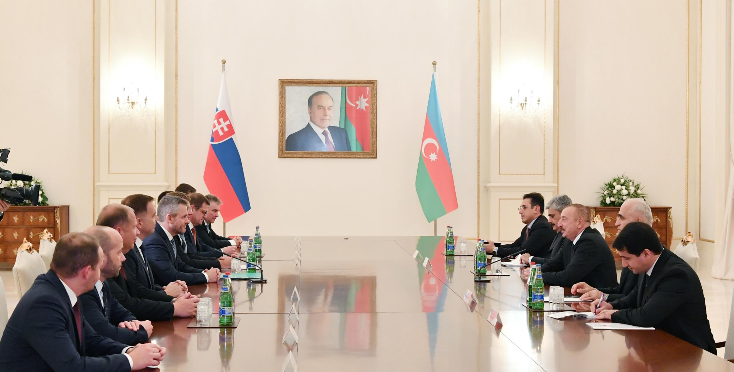 Ilham Aliyev, Prime Minister of Slovakia Peter Pellegrini held expanded meeting