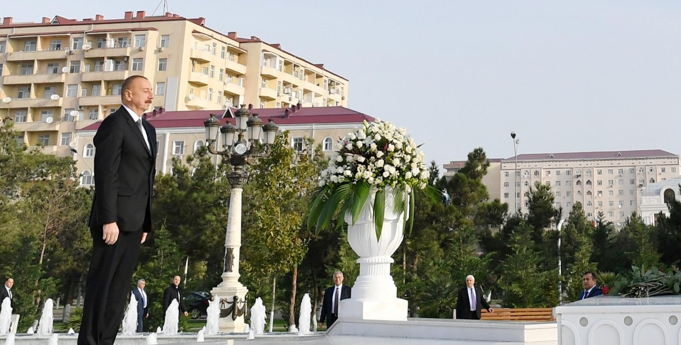 Ильхам Алиев прибыл в город Сумгайыт