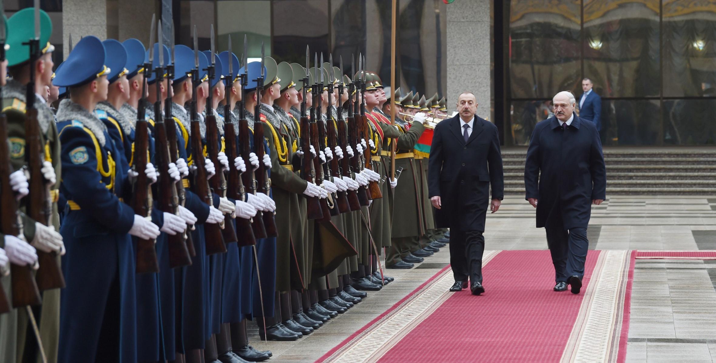 Official welcome ceremony was held for President Ilham Aliyev in Minsk