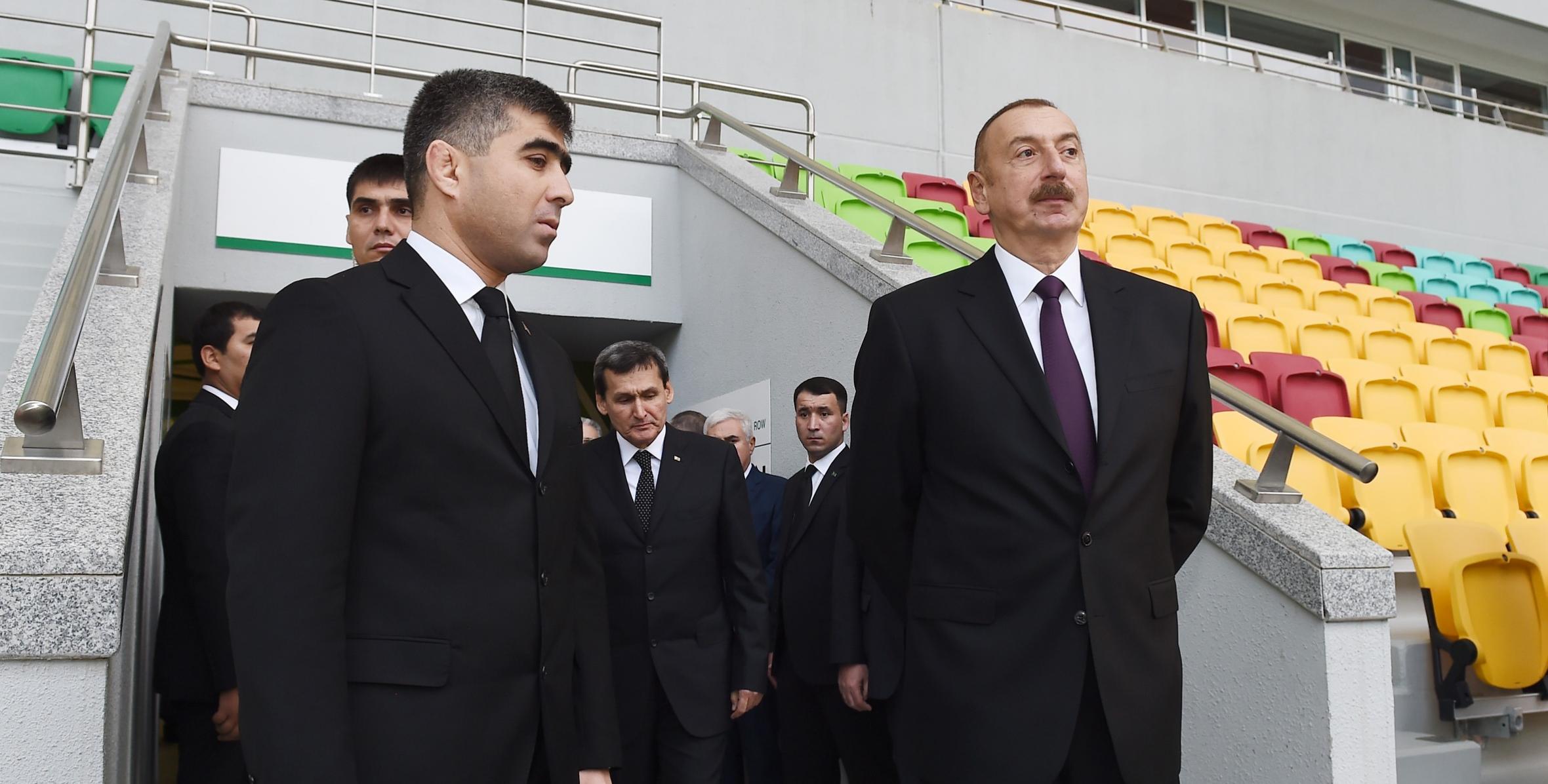 Ilham Aliyev viewed Ashgabat Olympic Complex