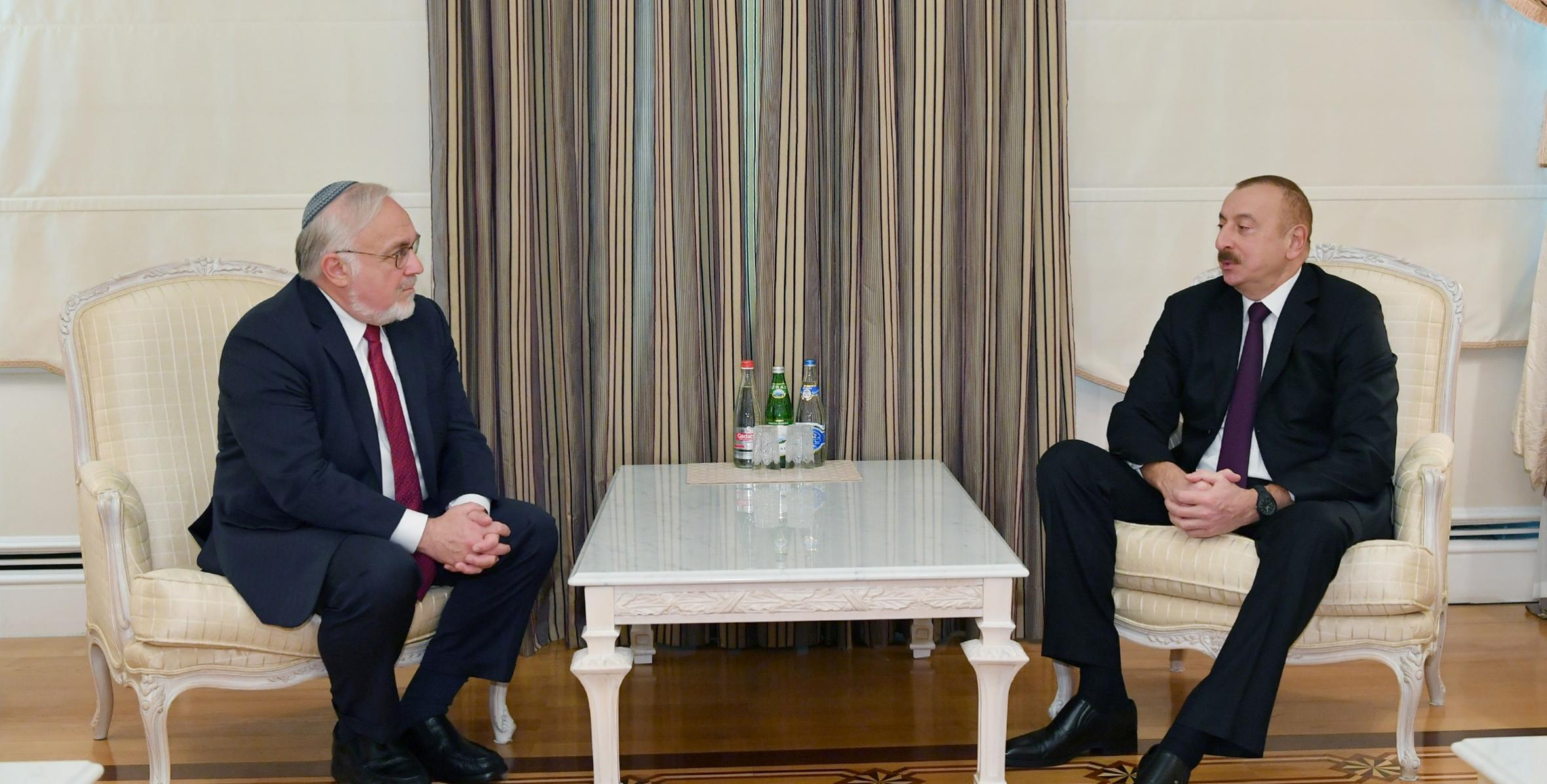 Ilham Aliyev received renowned US religious figures