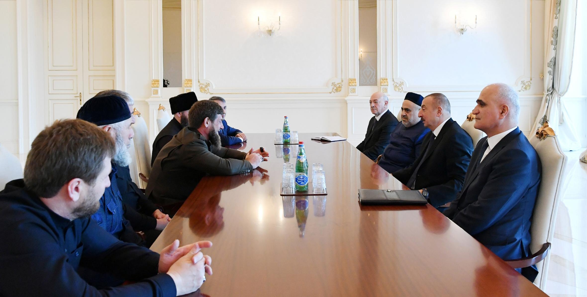 Ilham Aliyev received delegation led by Head of Chechen Republic of Russian Federation Ramzan Kadyrov
