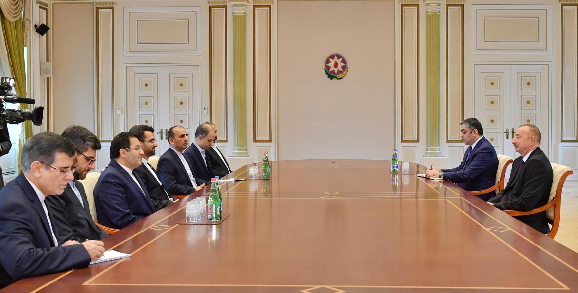 Ilham Aliyev received delegation led by Iranian minister of information and communications technology