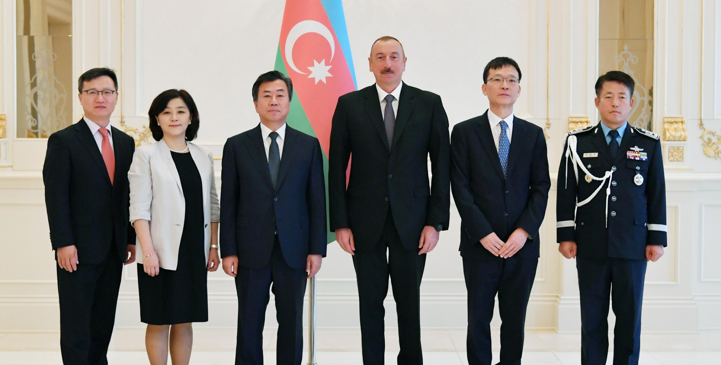 Ilham Aliyev received credentials of incoming ambassador of Republic of Korea