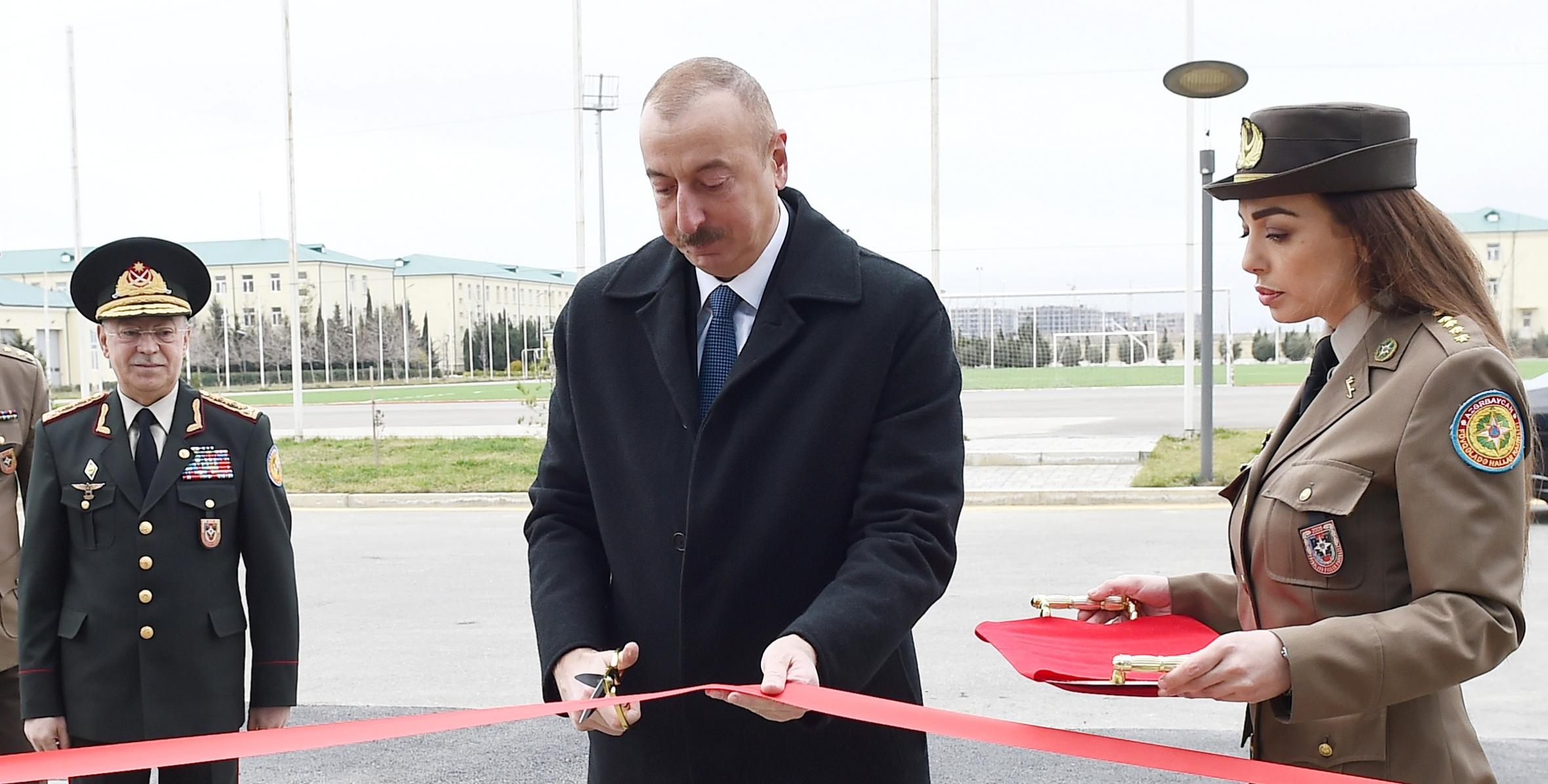 Ильхам Алиев принял участие в открытии Спортивно-оздоровительного центра Министерства по чрезвычайным ситуациям