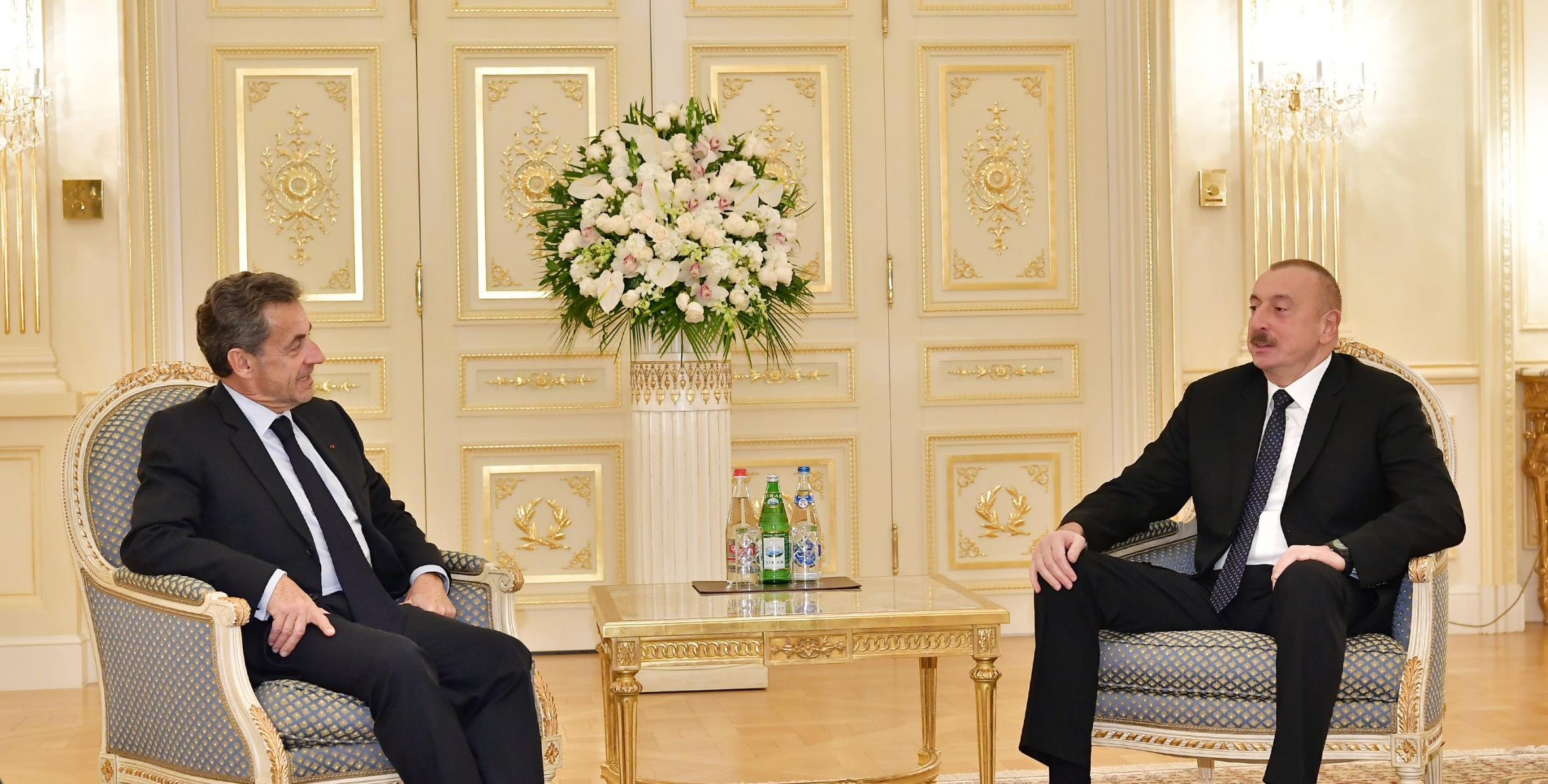 Ilham Aliyev received former French President Nicolas Sarkozy