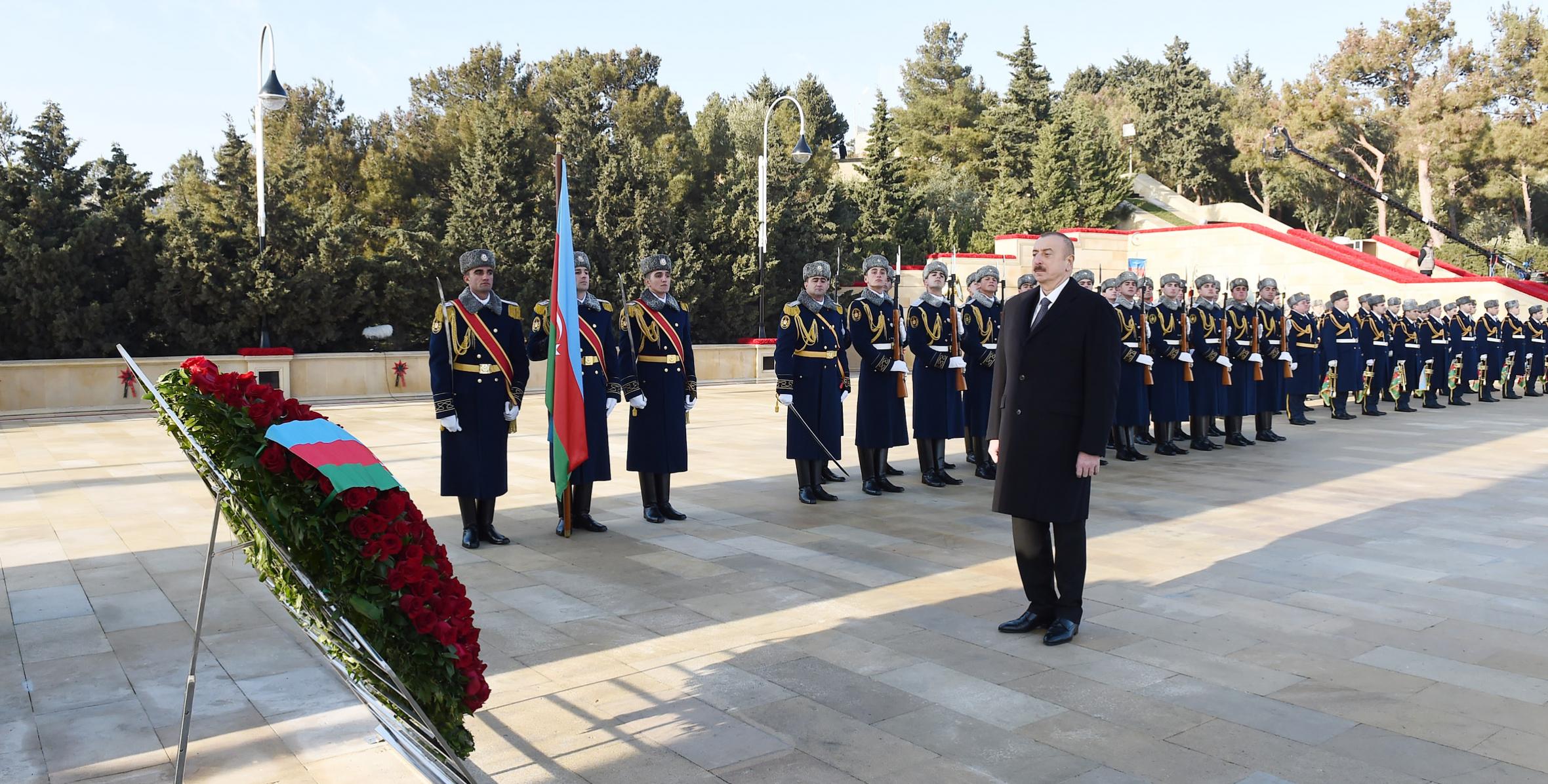 Ильхам Алиев почтил светлую память шехидов 20 Января