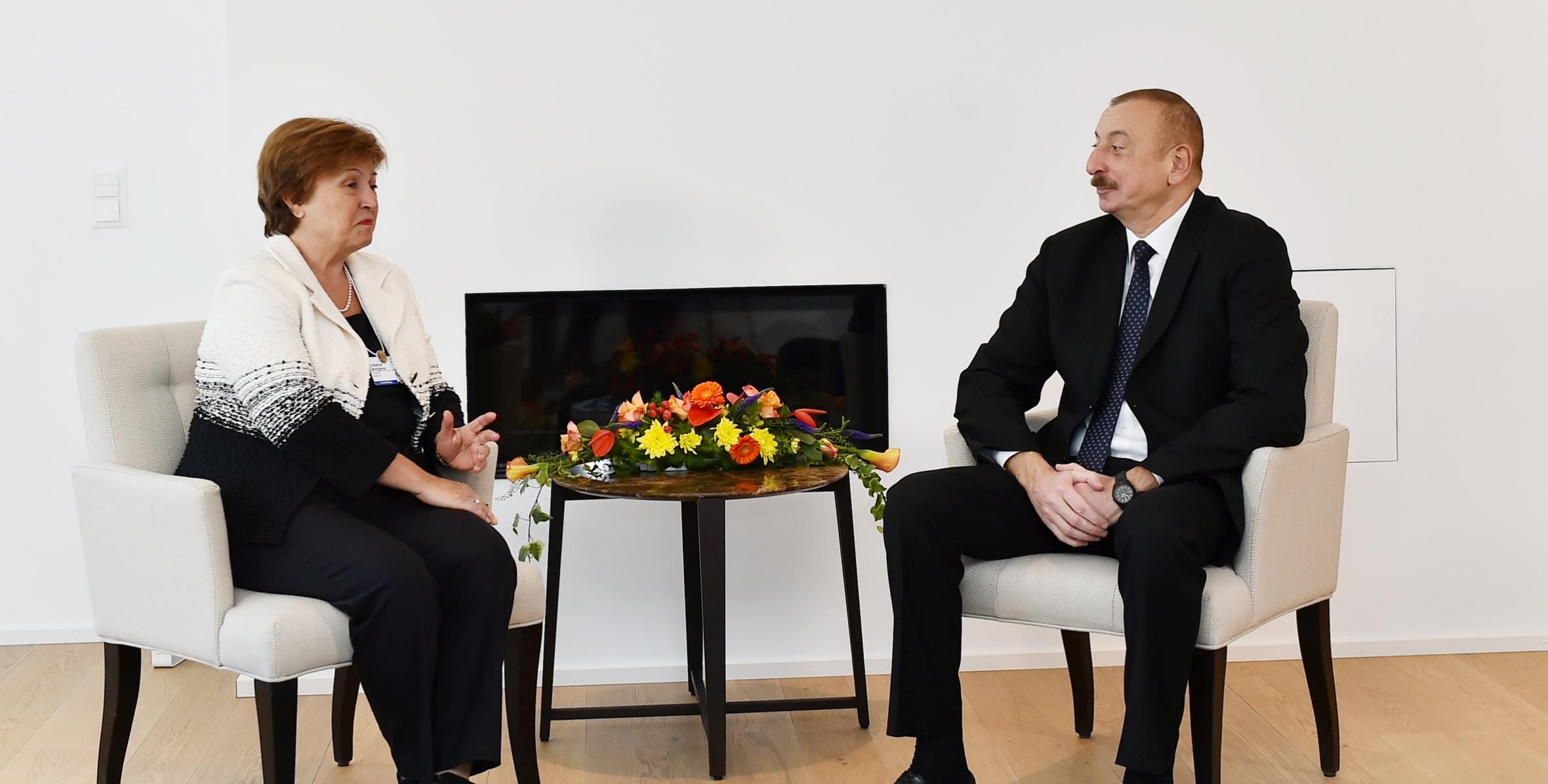 Ilham Aliyev met with Chief Executive Officer for World Bank in Davos