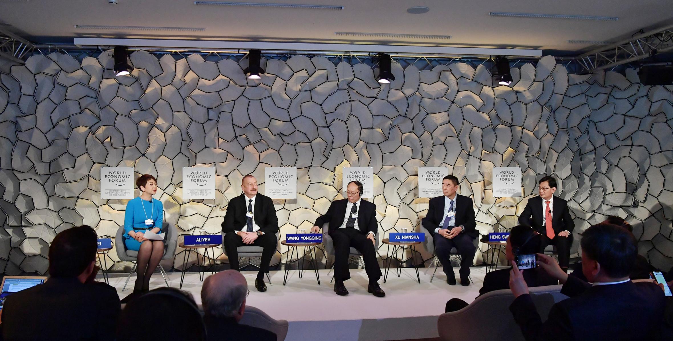 Ilham Aliyev attended “Advancing the Belt and Road Initiative: China`s Trillion Dollar Vision” session in Davos