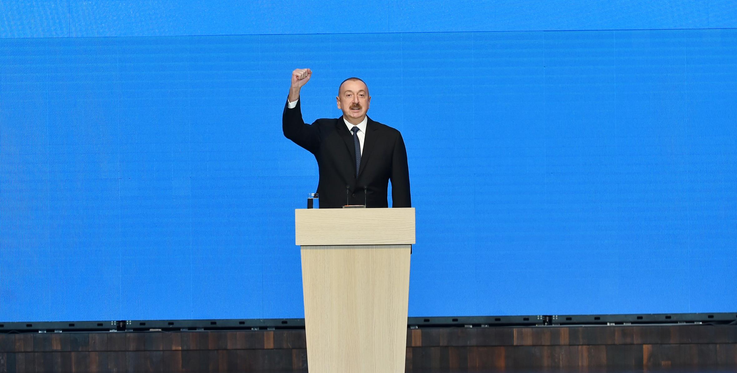 Речь Ильхама Алиева на общереспубликанском собрании, посвященном Дню азербайджанской молодежи