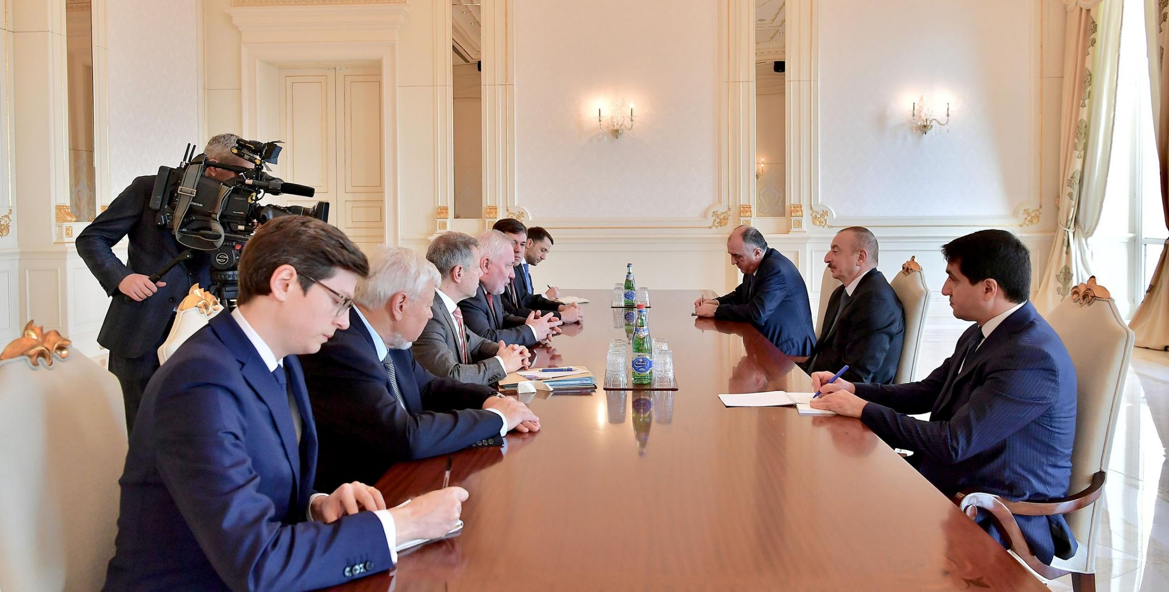 Ilham Aliyev received OSCE Minsk Group co-chairs