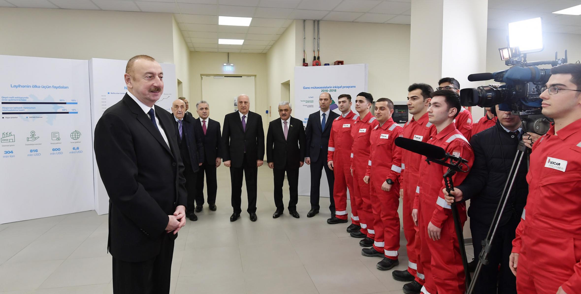 Речь Ильхама Алиева на открытии в Сумгайыте завода по производству полиэтилена высокой плотности «SOCAR Polymer»