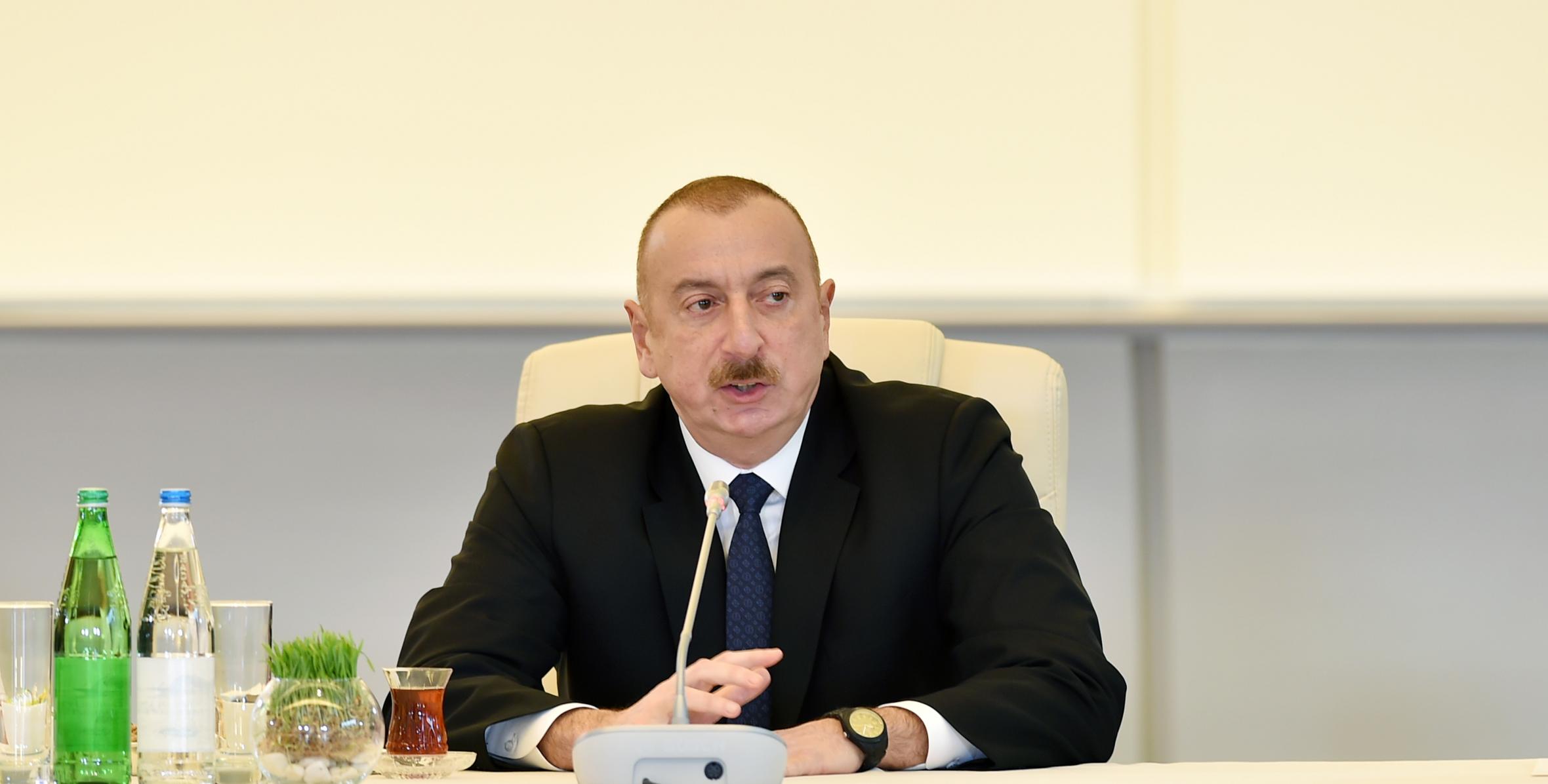 Opening speech by Ilham Aliyev at the meeting with a group of culture and art figures