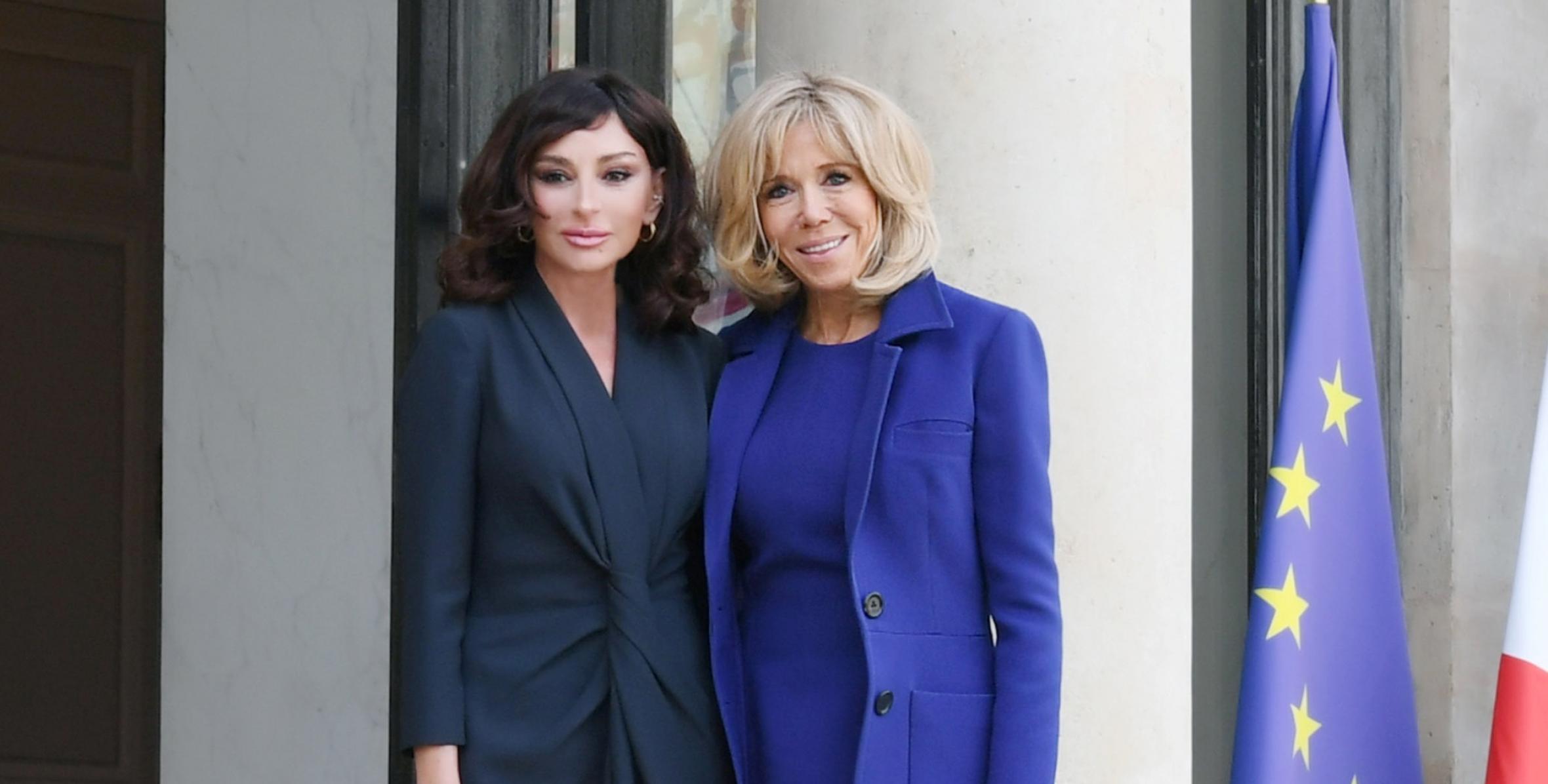 First Vice-President of Azerbaijan Mehriban Aliyeva met with French first lady Brigitte Macron