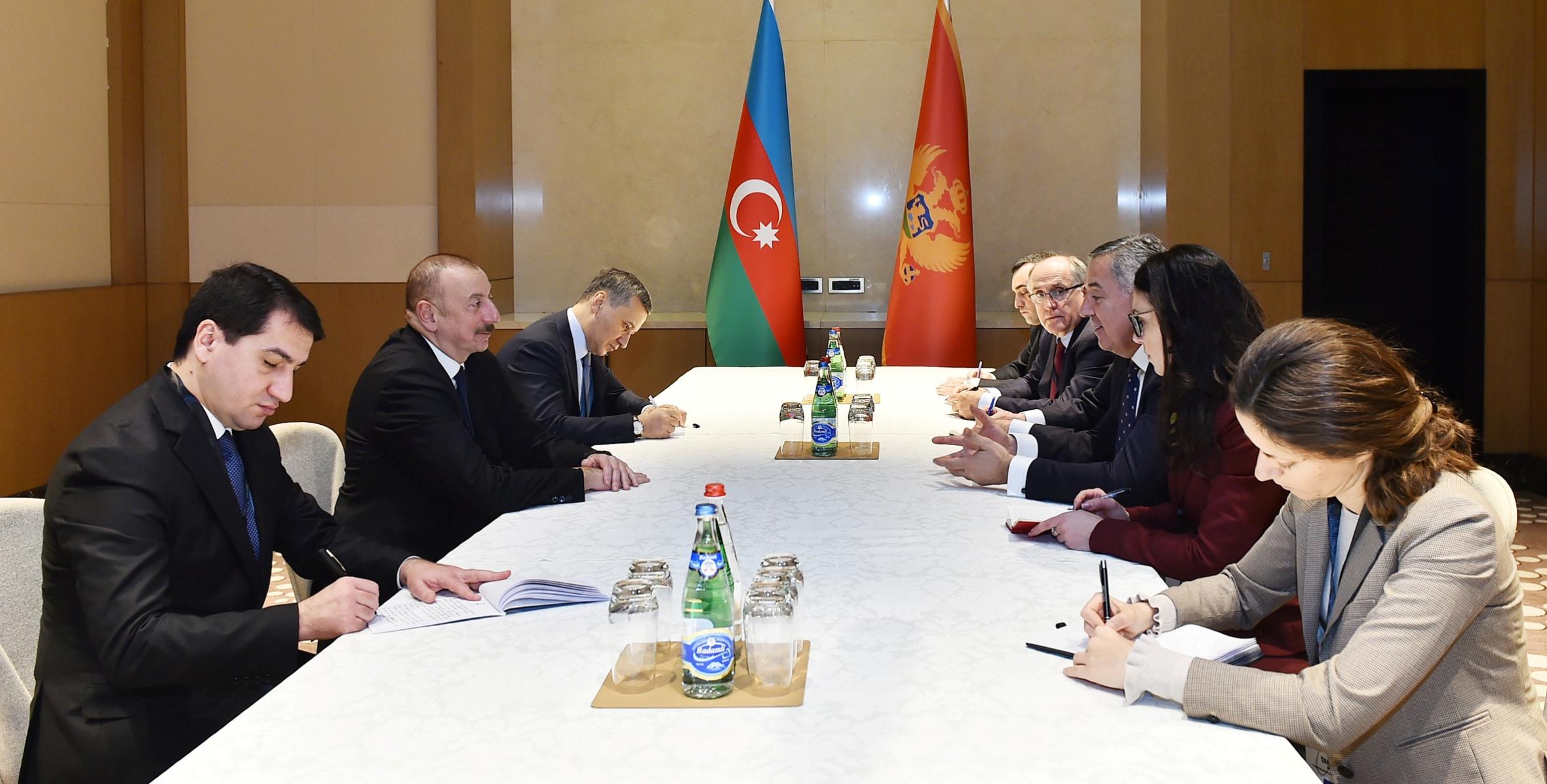 Ilham Aliyev met with Montenegrin President Milo Dukanovic