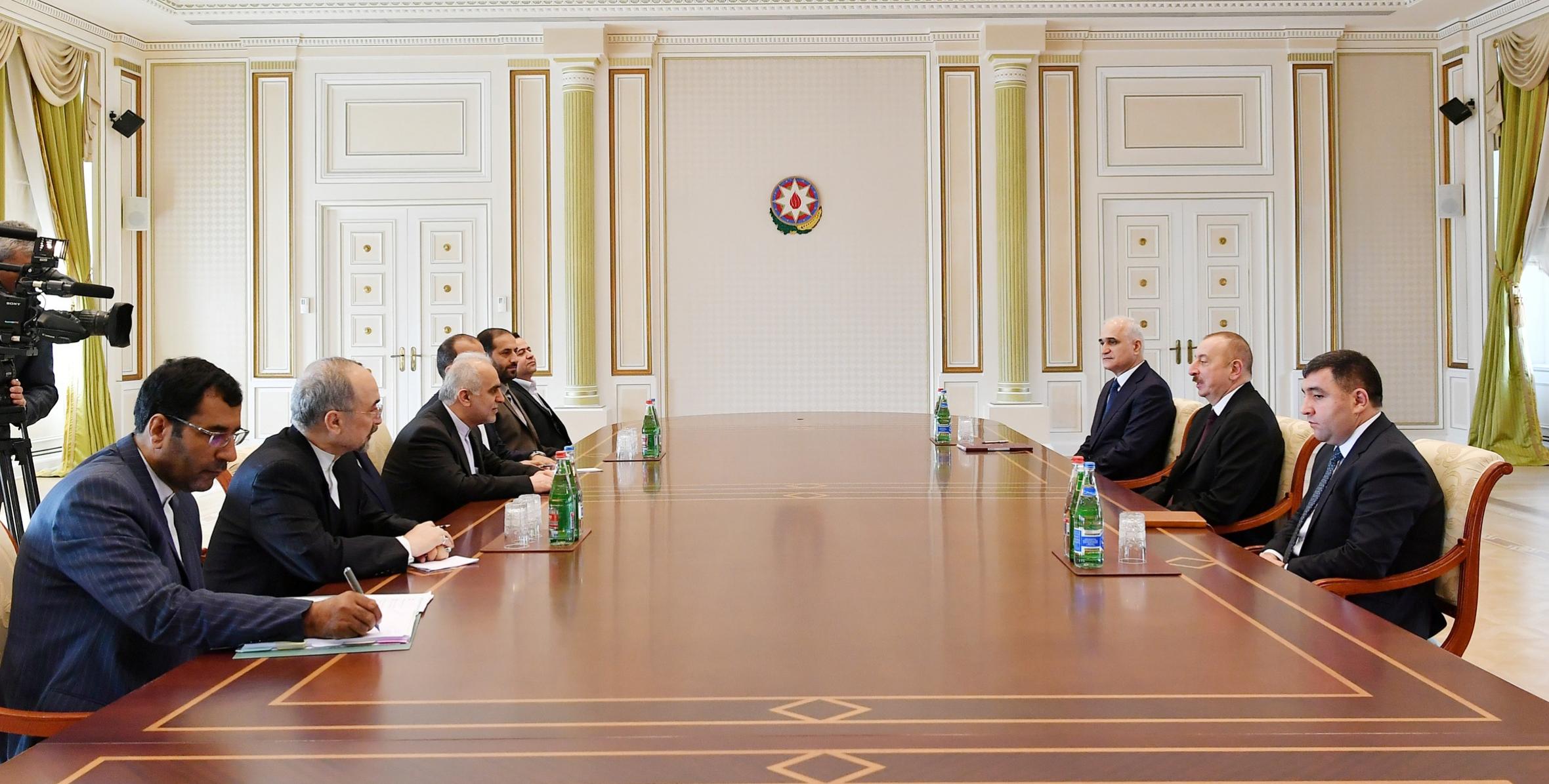 Ilham Aliyev received delegation led by Iranian minister of economic affairs and finance