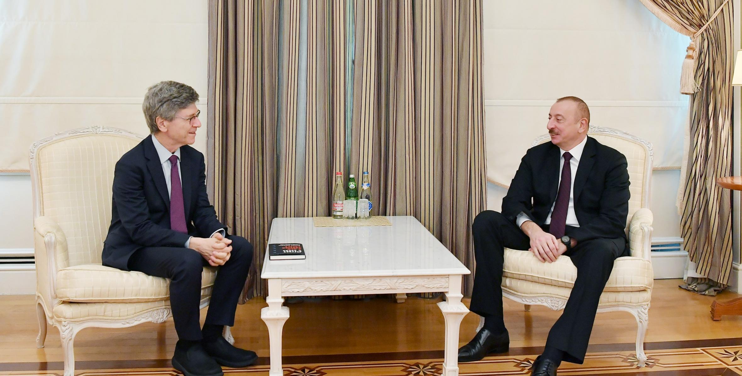 Ильхам Алиев принял специального советника генерального секретаря ООН по Целям устойчивого развития