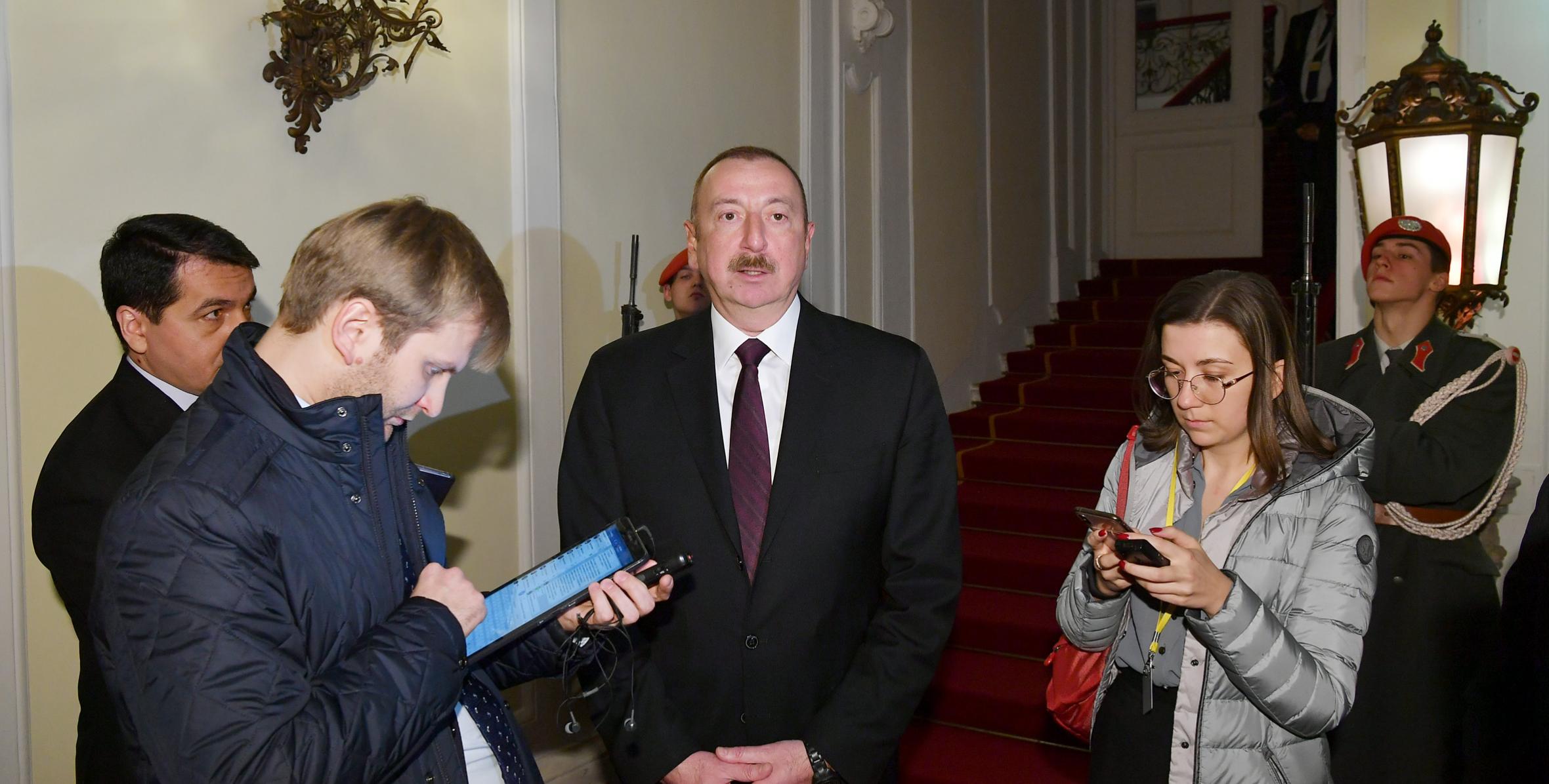 Ильхам Алиев в Вене дал интервью Российскому информационному агентству