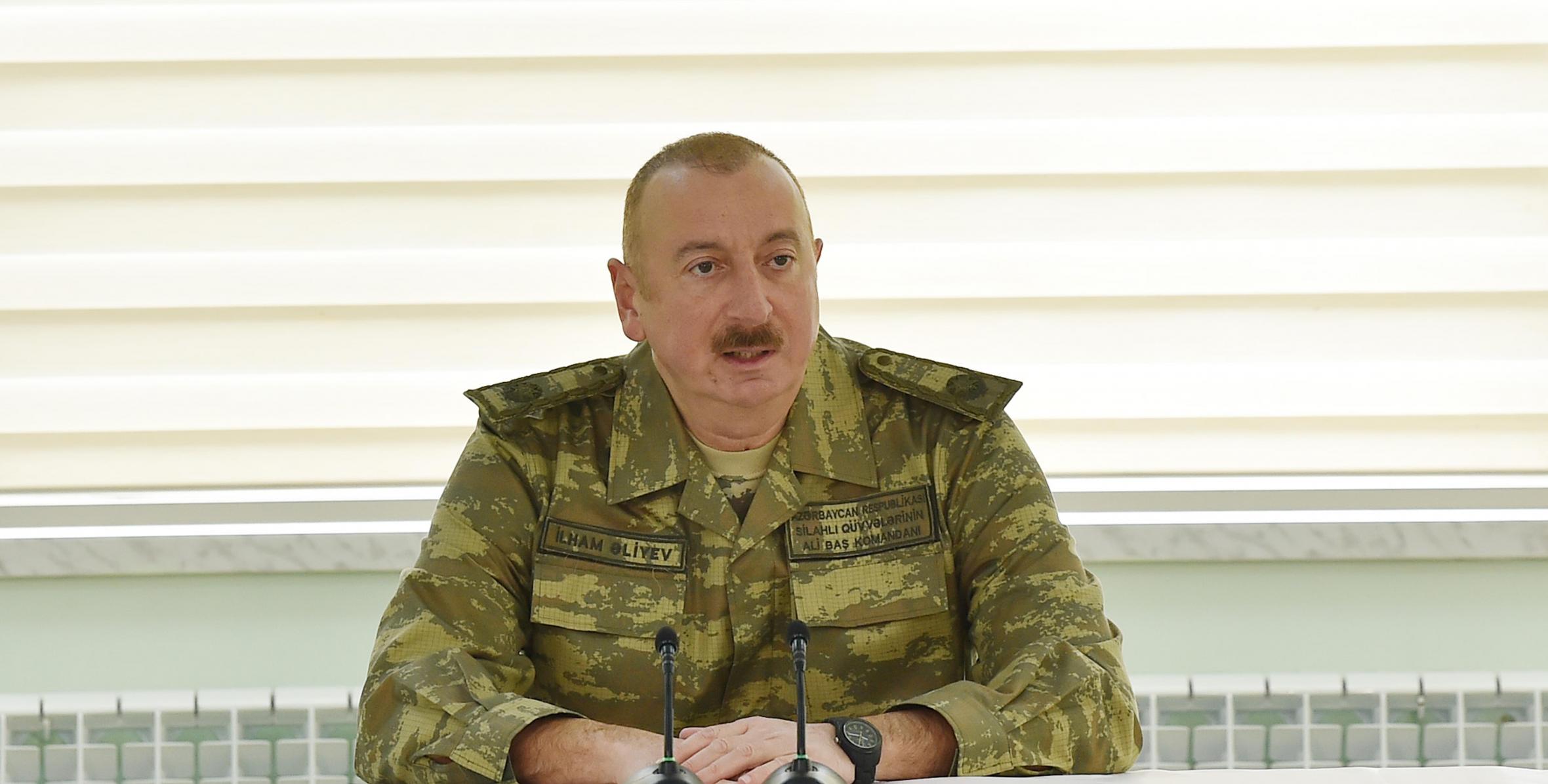 Речь Ильхама Алиева в N-ской воинской части Сил специального назначения Министерства обороны