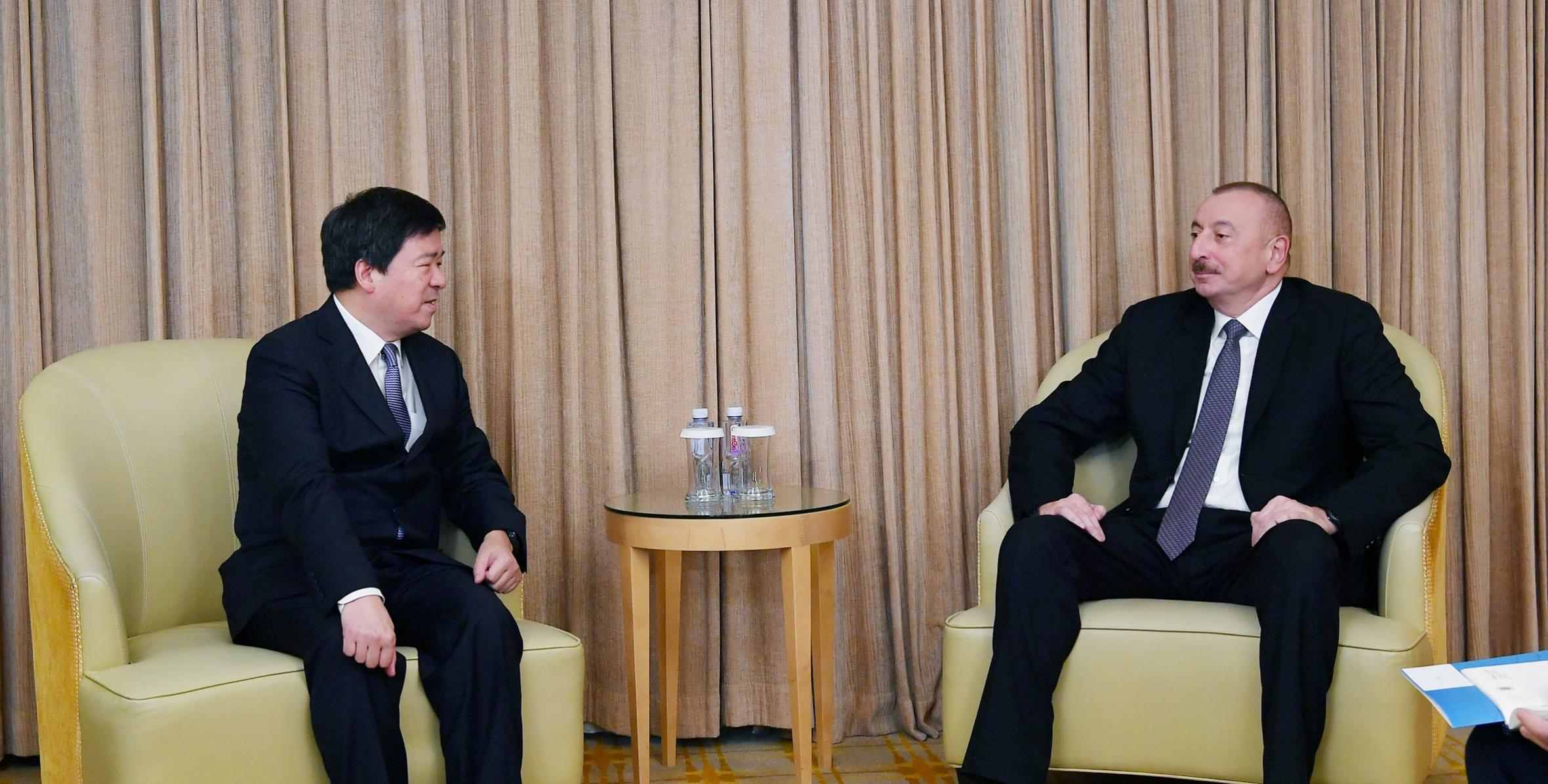 Ильхам Алиев встретился в Пекине с председателем Корпорации ZTE