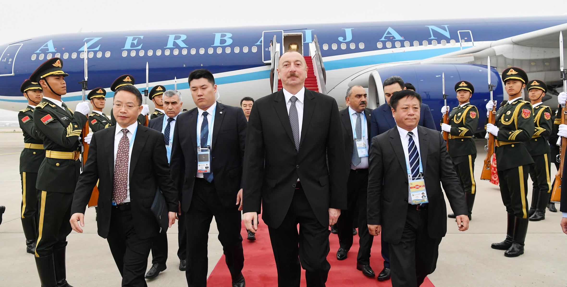 Ilham Aliyev arrived in China for working visit