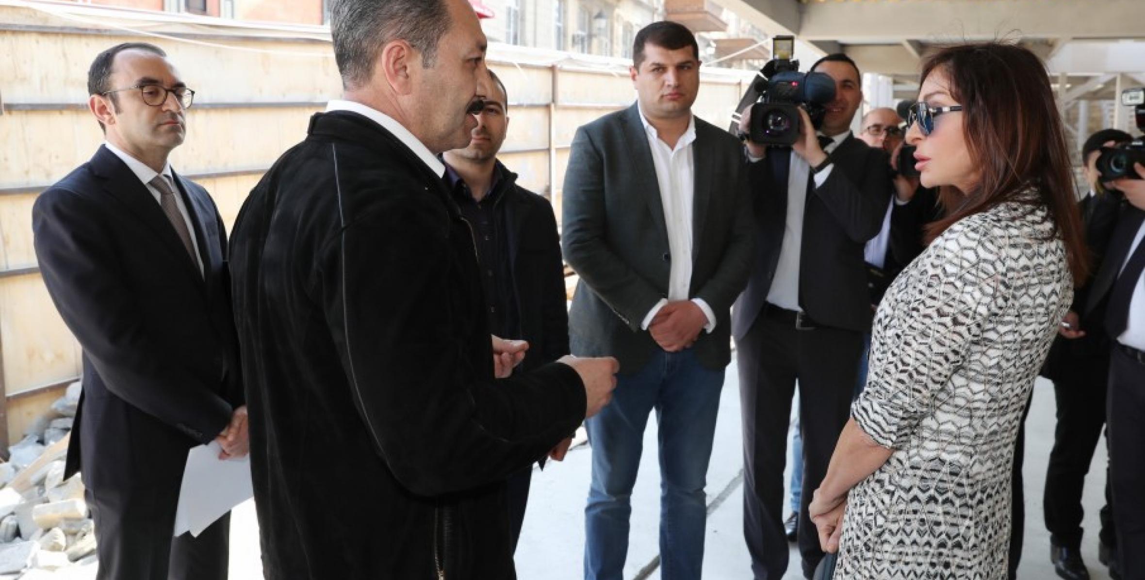 First Vice-President Mehriban Aliyeva viewed work done at Icherisheher State Historical and Architectural Reserve