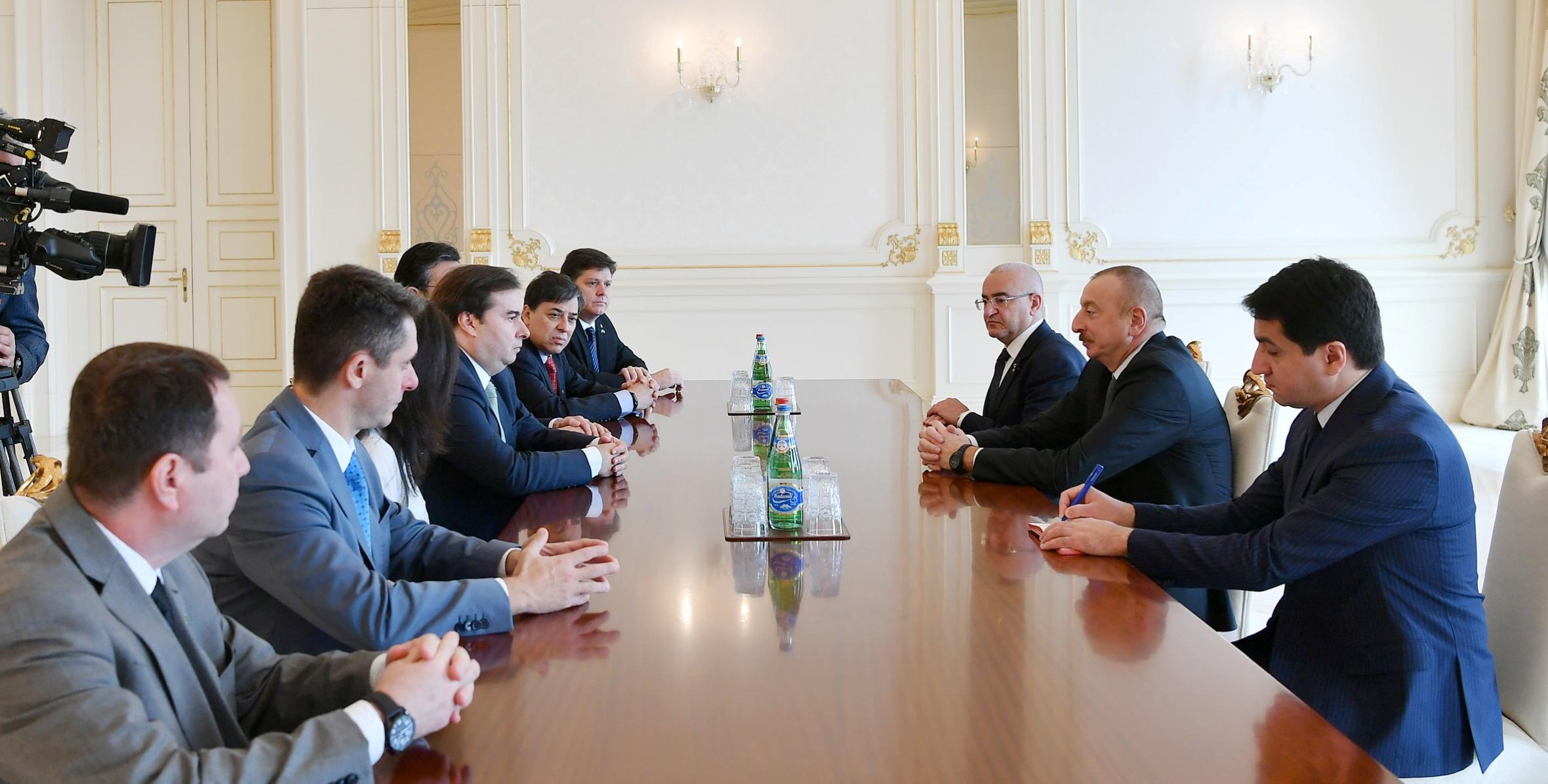 Ilham Aliyev received delegation led by president of Chamber of Deputies of Brazilian National Congress