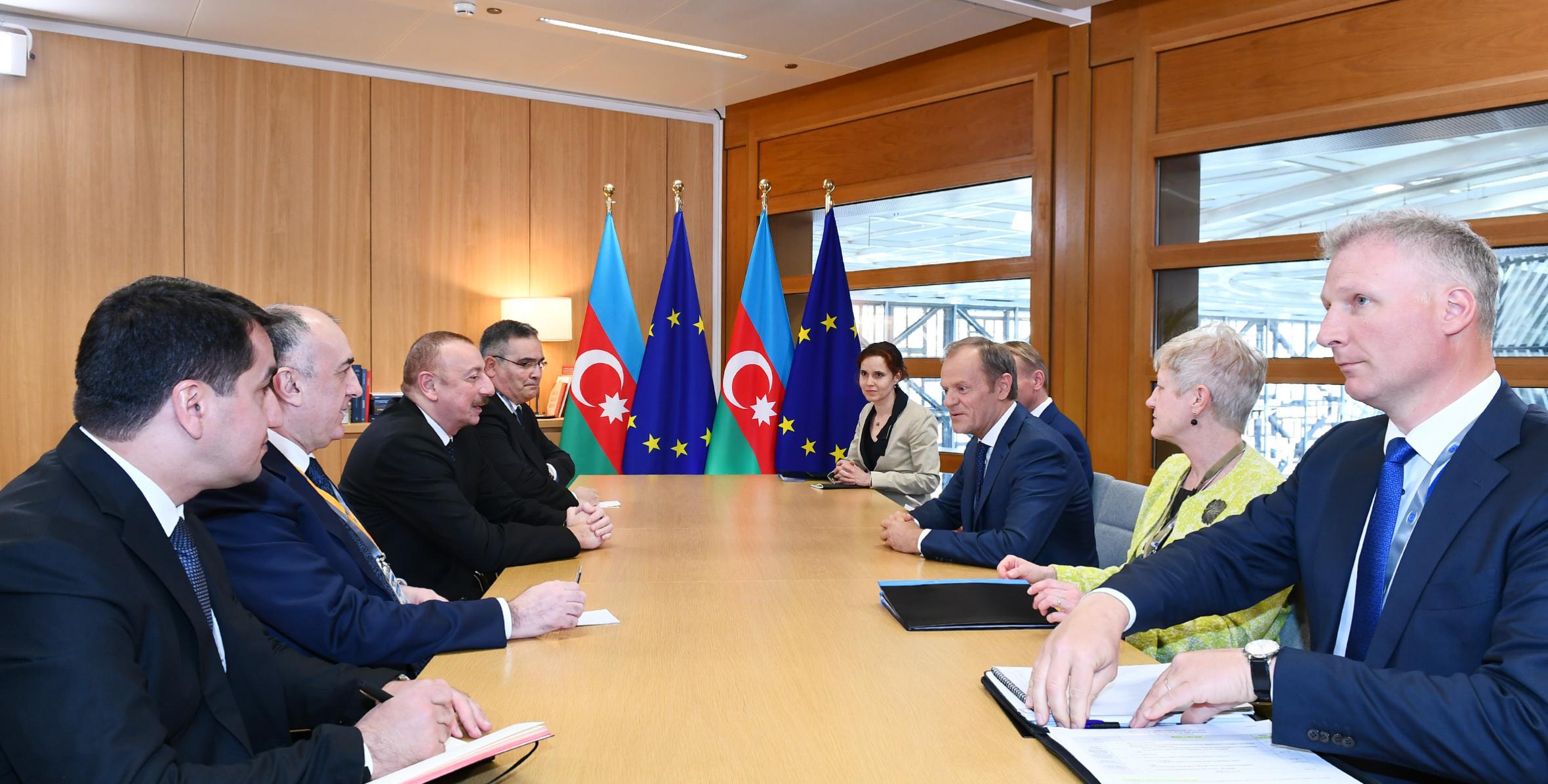 Ильхам Алиев встретился с президентом Совета Европейского Союза Дональдом Туском