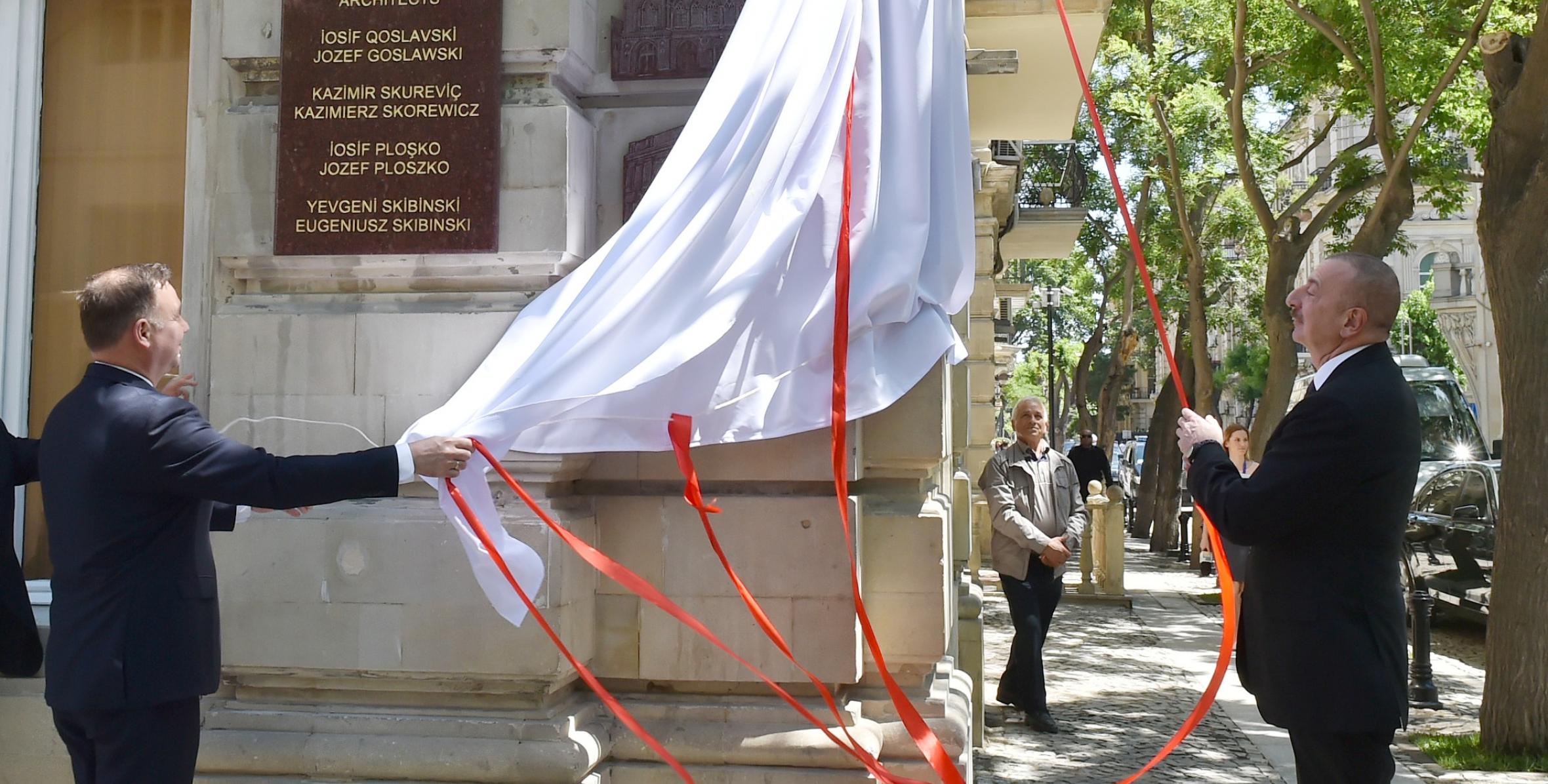 Ceremony to unveil memorial plaques commemorating Polish architects held in Baku