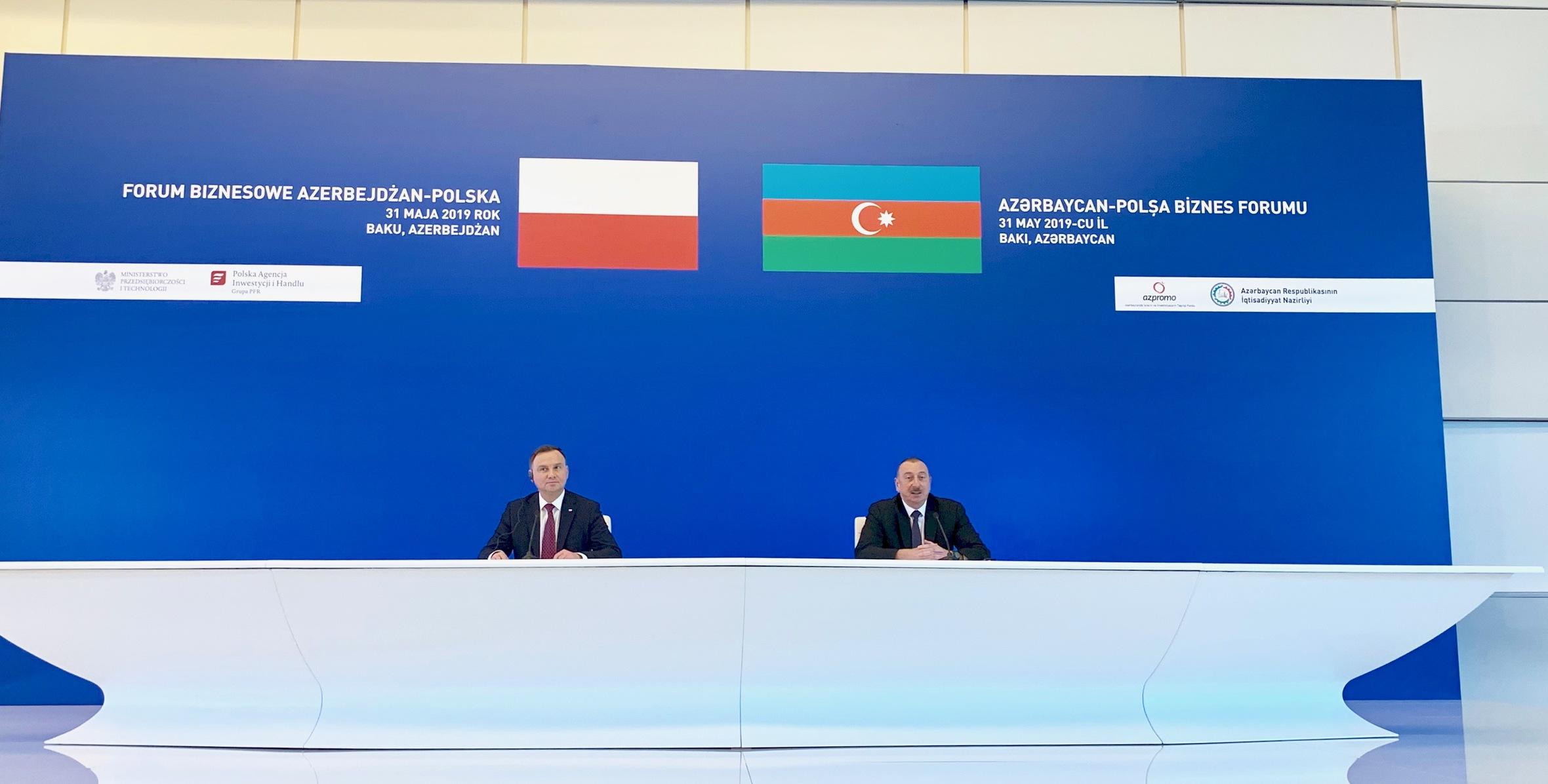 Azərbaycan-Polşa biznes forumunda İlham Əliyevin nitqi