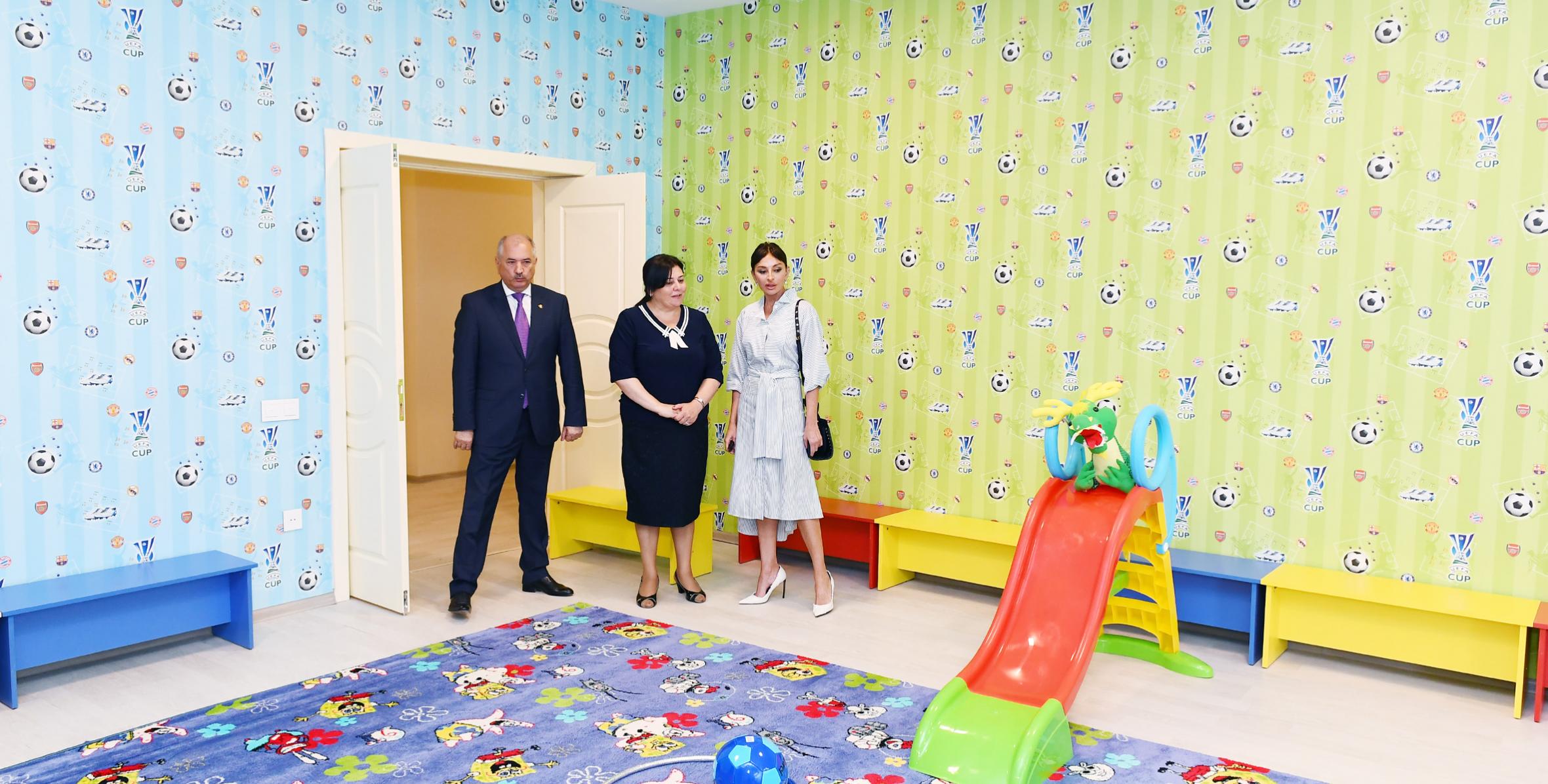 Первый вице-президент Мехрибан Алиева приняла участие в открытии нового здания яслей-детского сада №11 в Баку