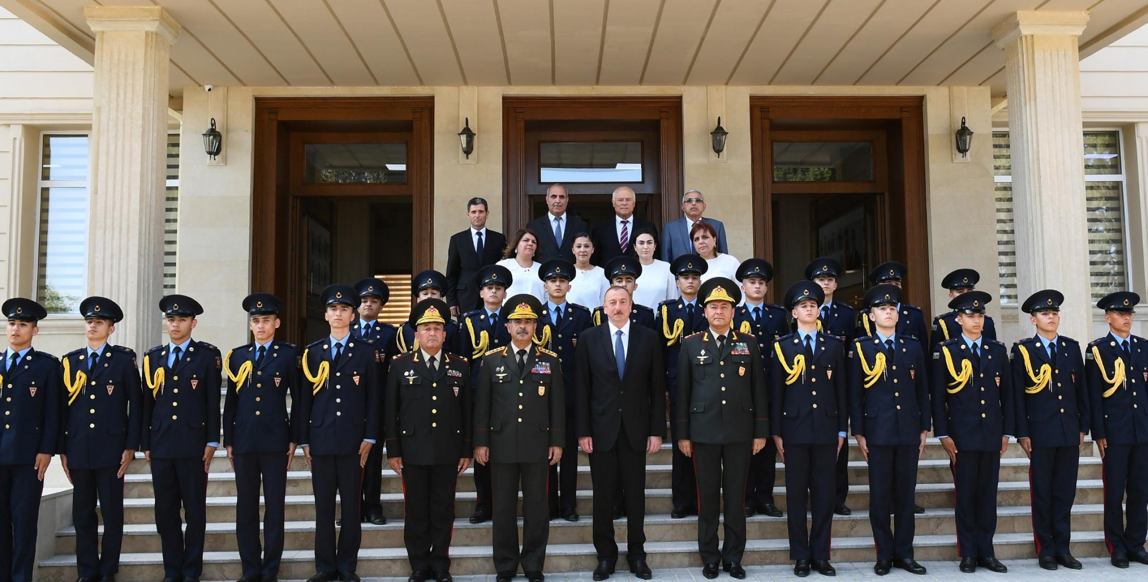 Ilham Aliyev viewed conditions created at newly-reconstructed Military Lyceum named after Jamshid Nakhchivanski