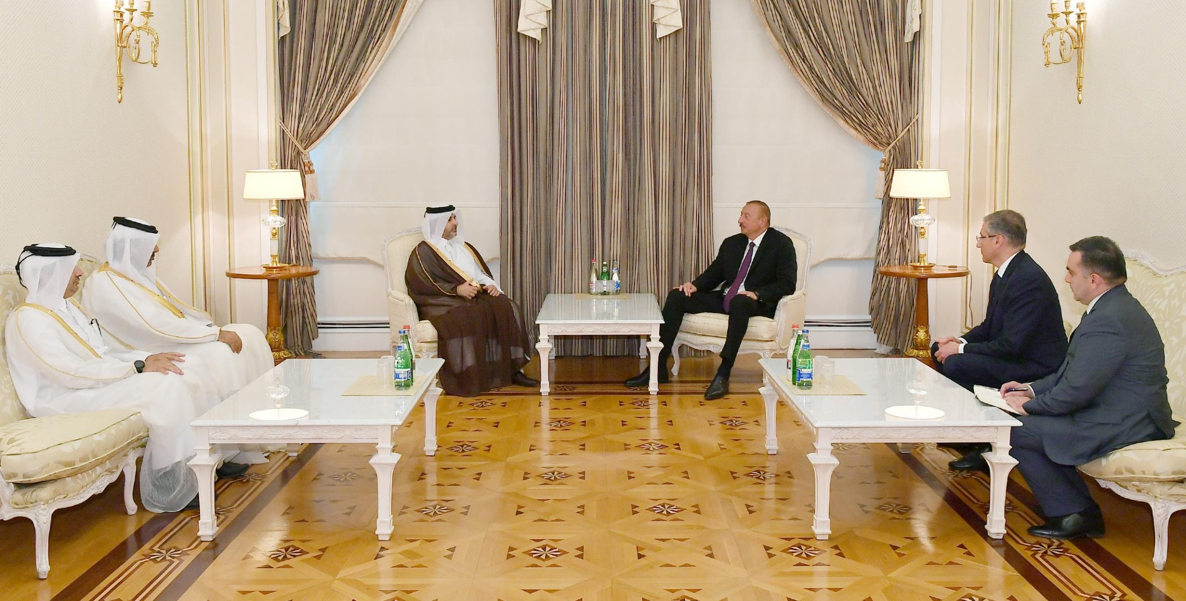 Ilham Aliyev received Qatari municipality and environment minister